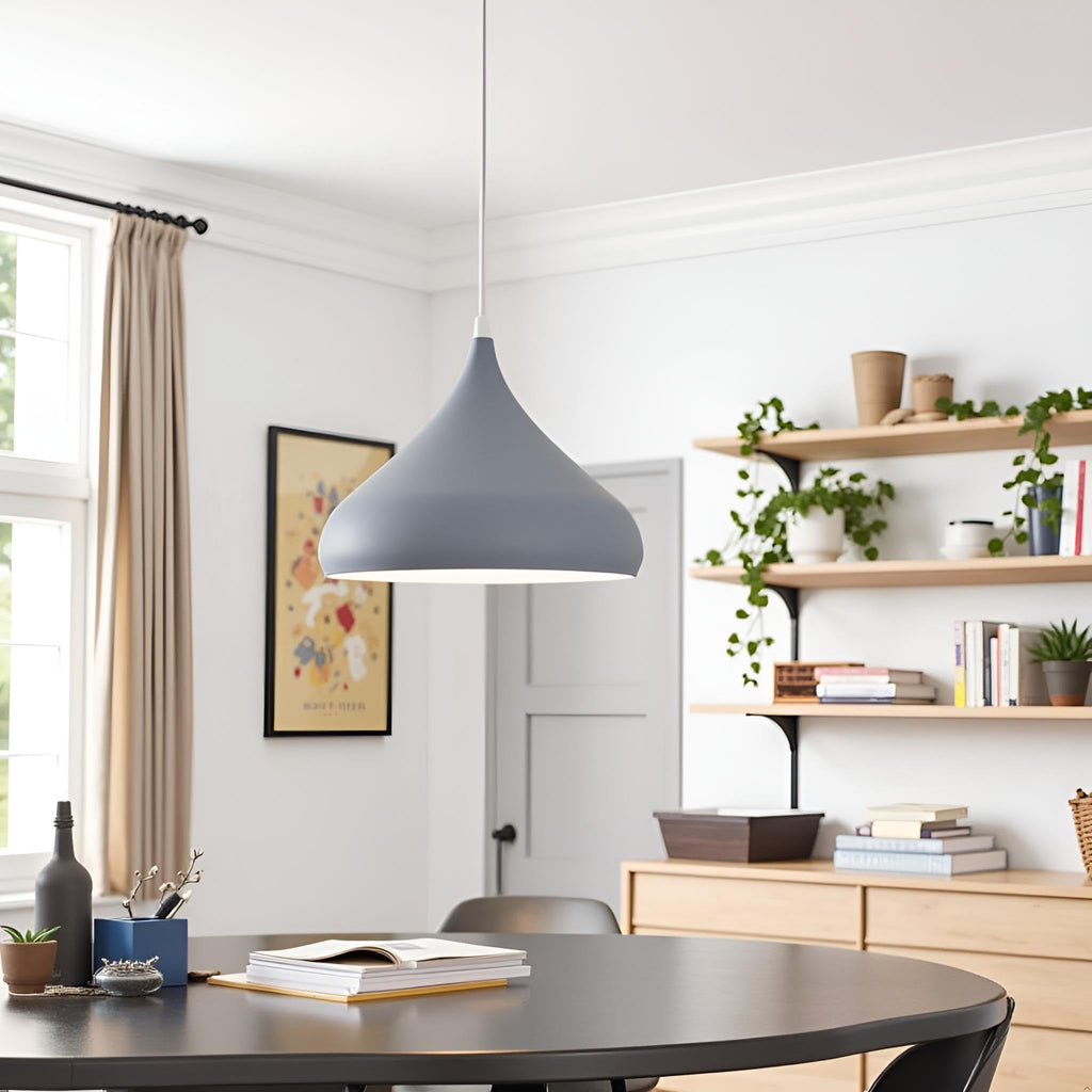 Industrial Vintage Metal Dome Pendant Light Fixture, Dimmable E27 Base Ceiling Lamp