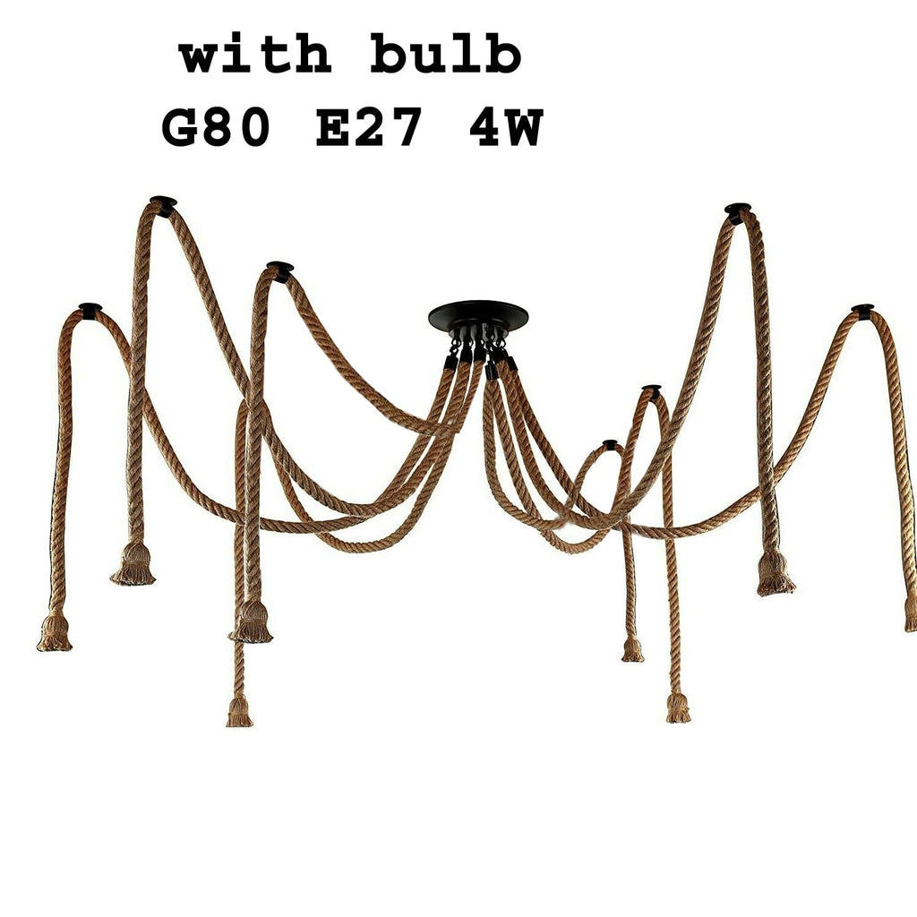 Industrial LED Pendant Light with Adjustable Rope ~6385