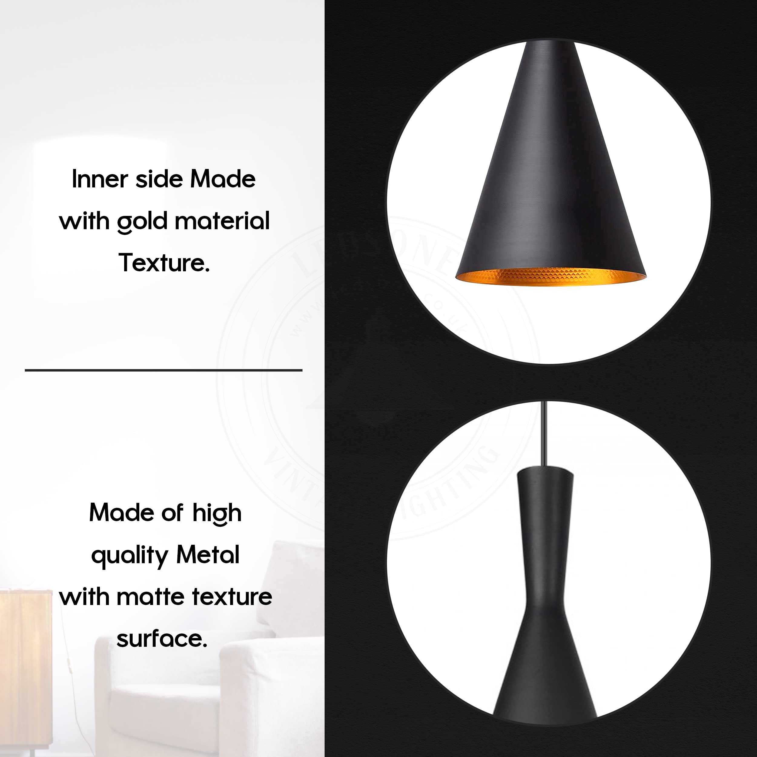 Industrial Metal 3 Head Ceiling Lamp Fixture ~6317