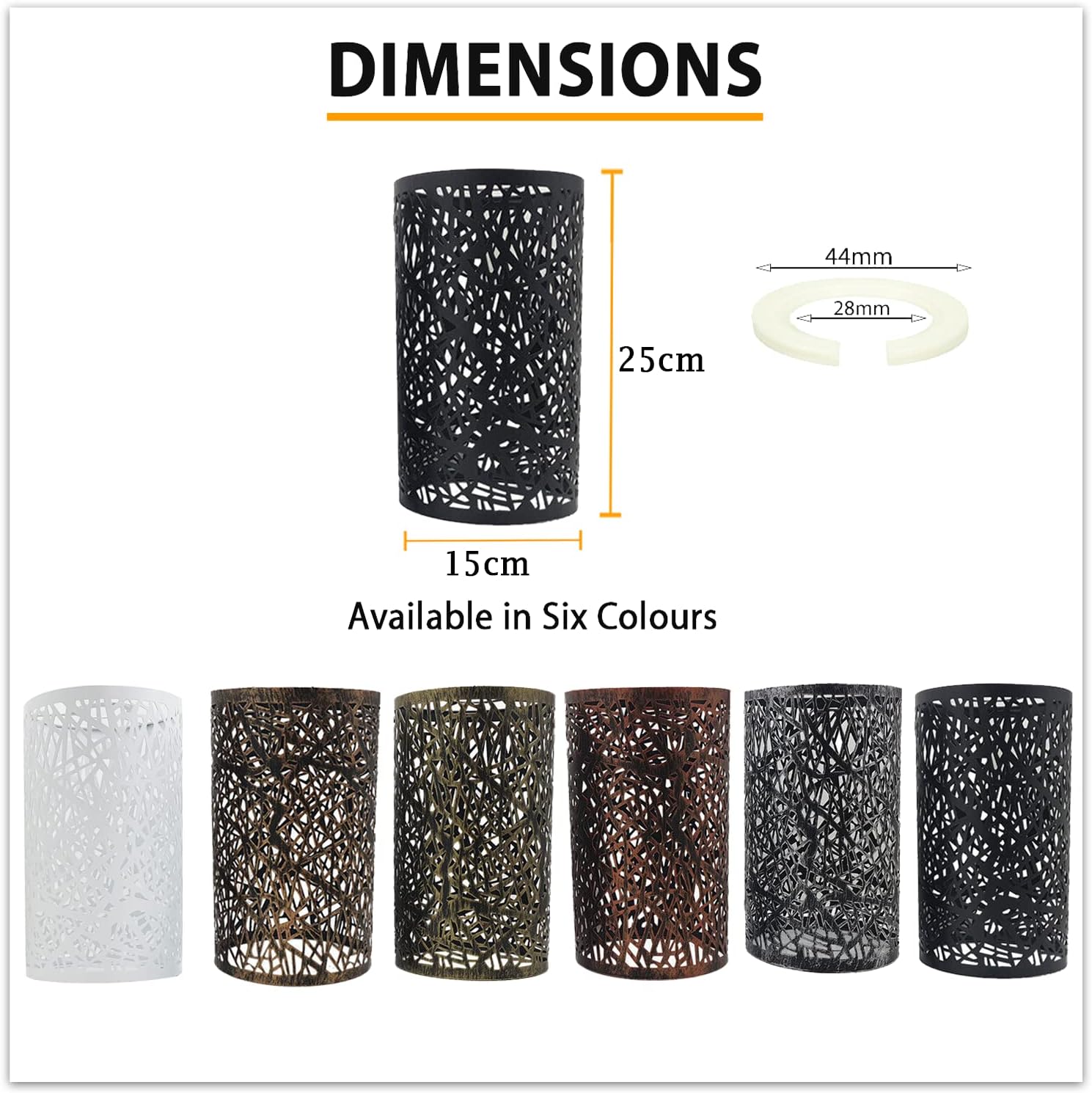 Modern Metal Drum Easy Fit Ceiling Pendant Lamp Shade for Table Lights