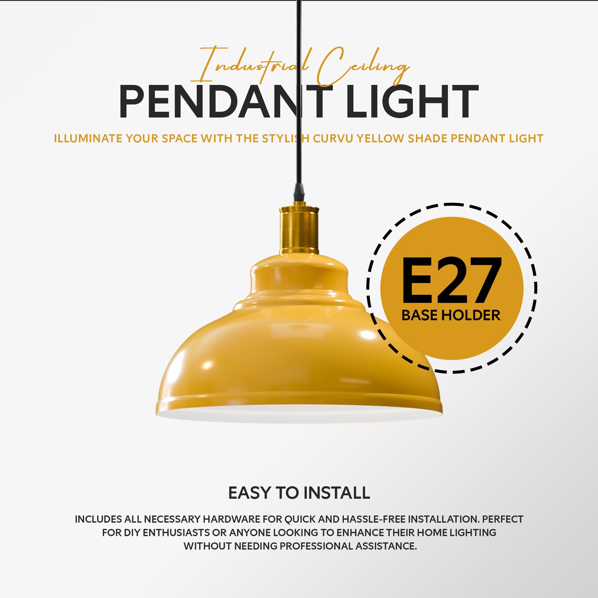 Industrial Pendant Light 29cm Metal ~6191