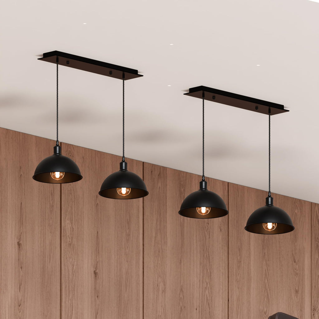 Vintage Industrial 2-Head Dome Pendant Light | Adjustable ~6145