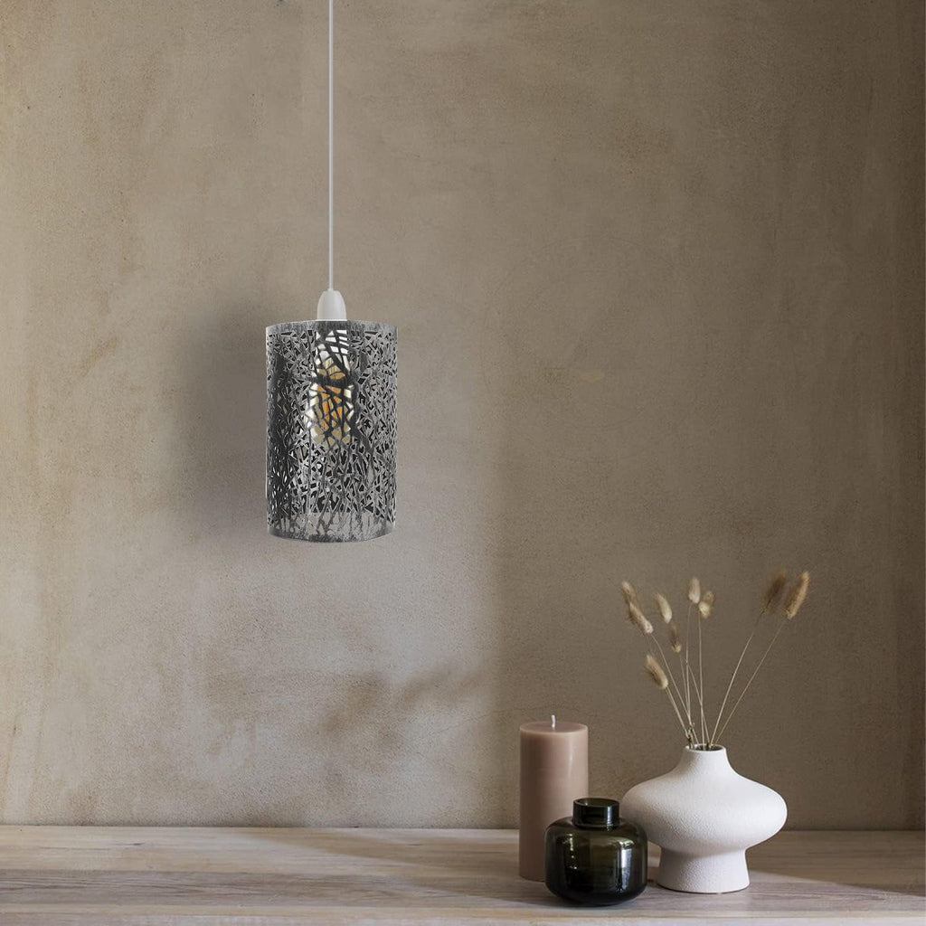Modern Metal Drum Easy Fit Ceiling Pendant Lamp Shade for Table Lights