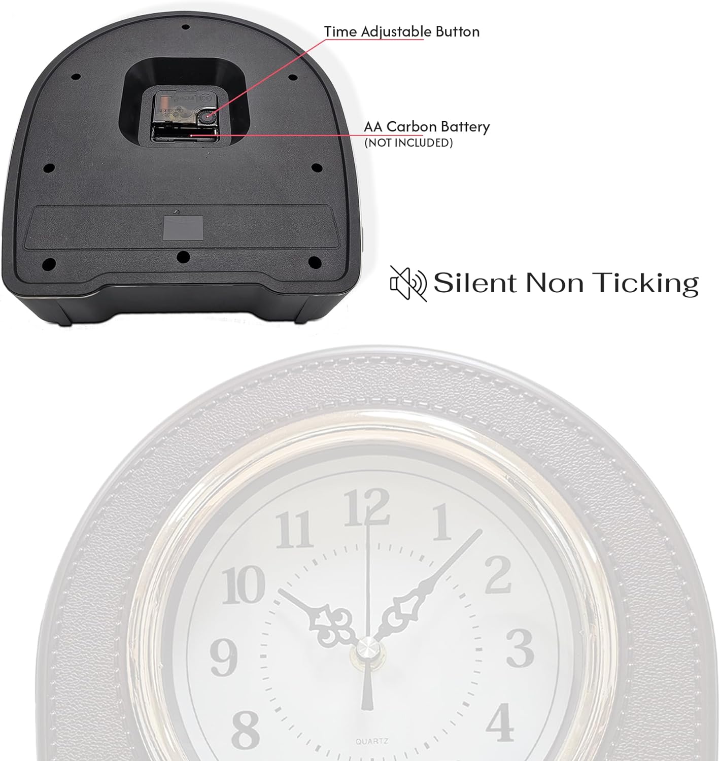 Indoor Small Mantel Clock Leather Living Room Desktop Table Clocks~5401