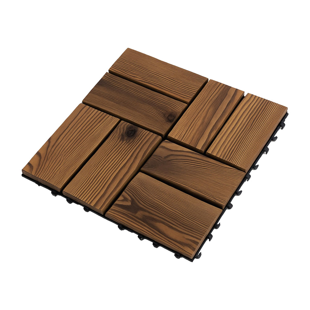 Outdoor Wooden Look Composite Decking Tiles 30cm ~6355