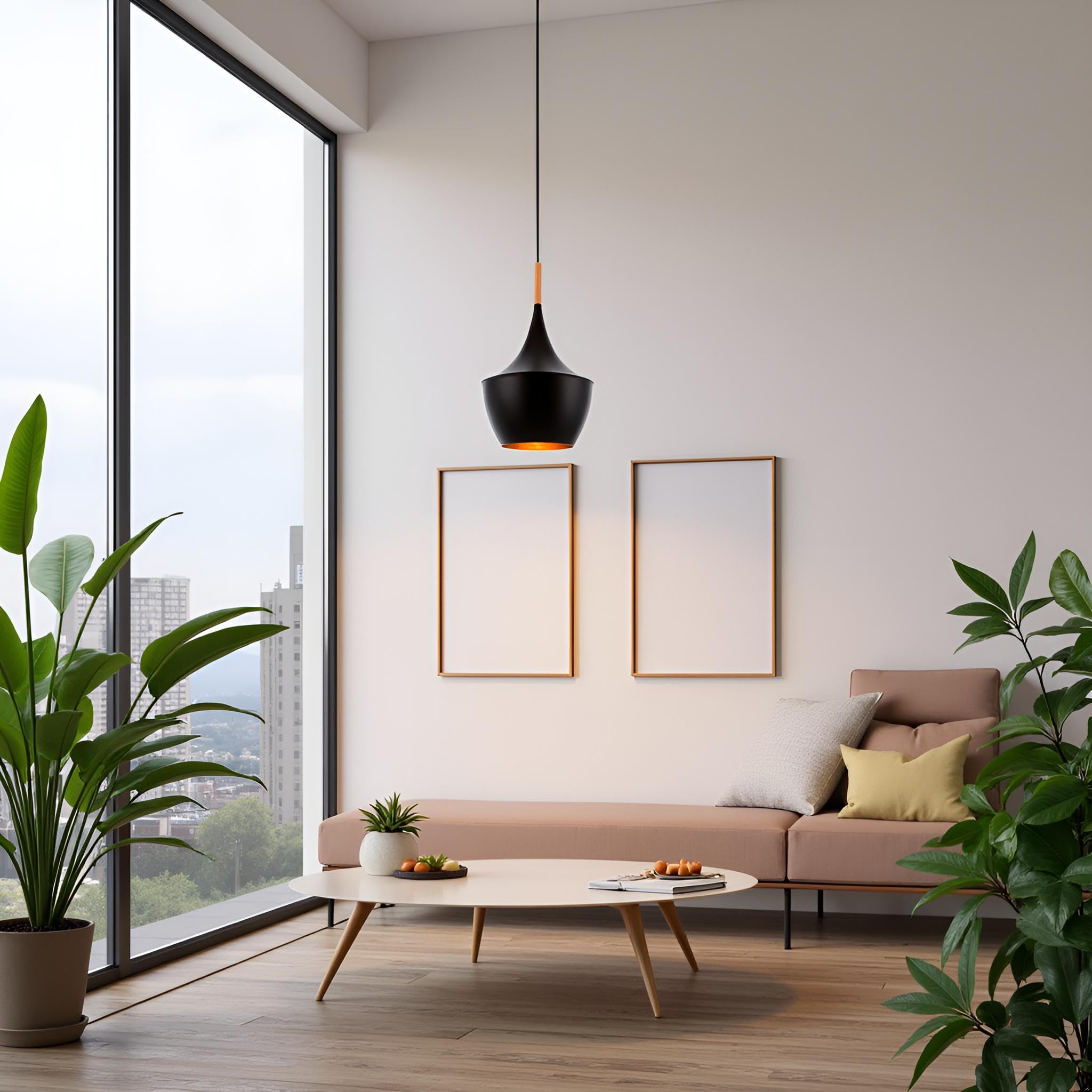 Modern Black Gold 3-Light Adjustable Cluster Pendant Ceiling Light Fixture
