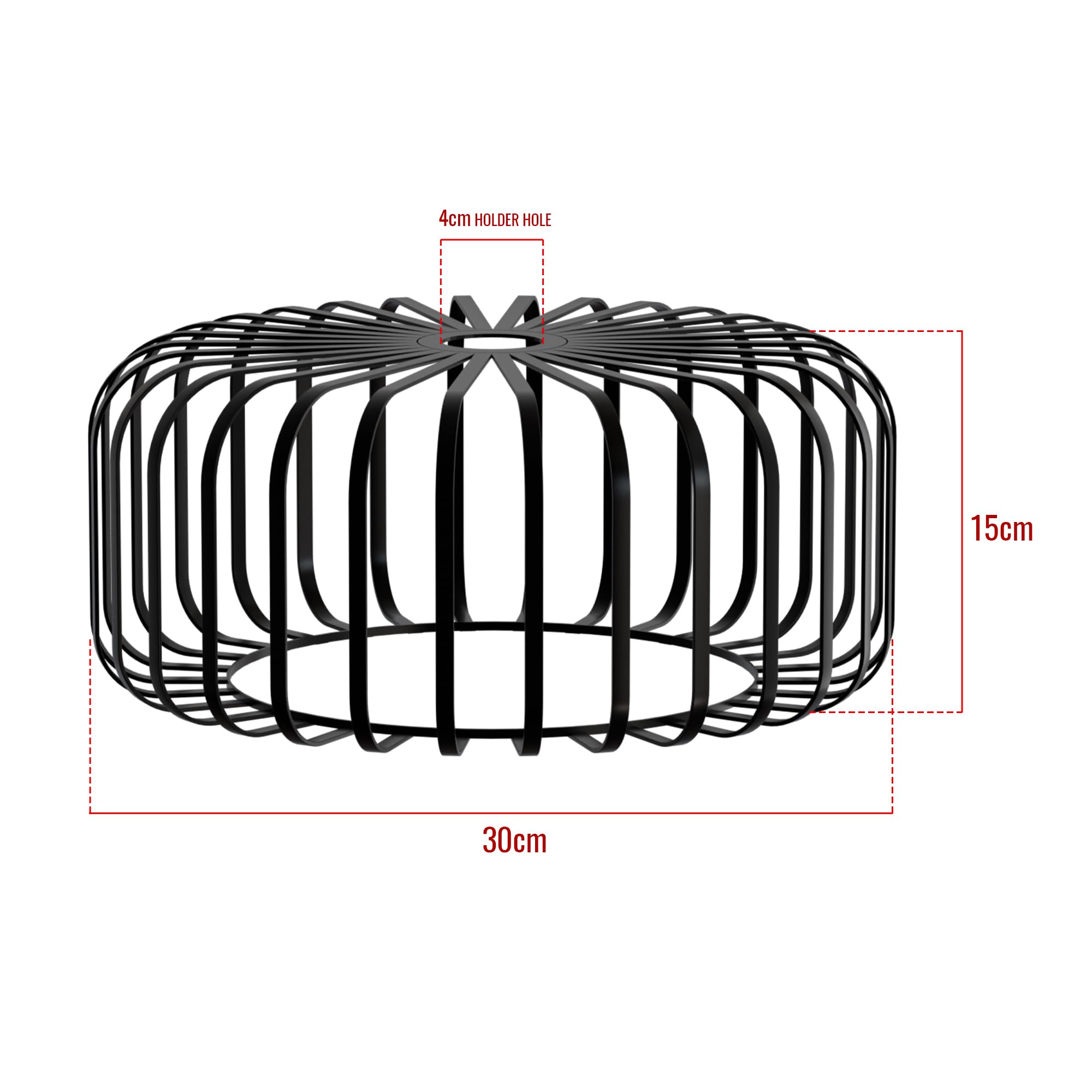 2-Pack Modern Industrial Metal Cage Ceiling Light Shades E27 Fitting