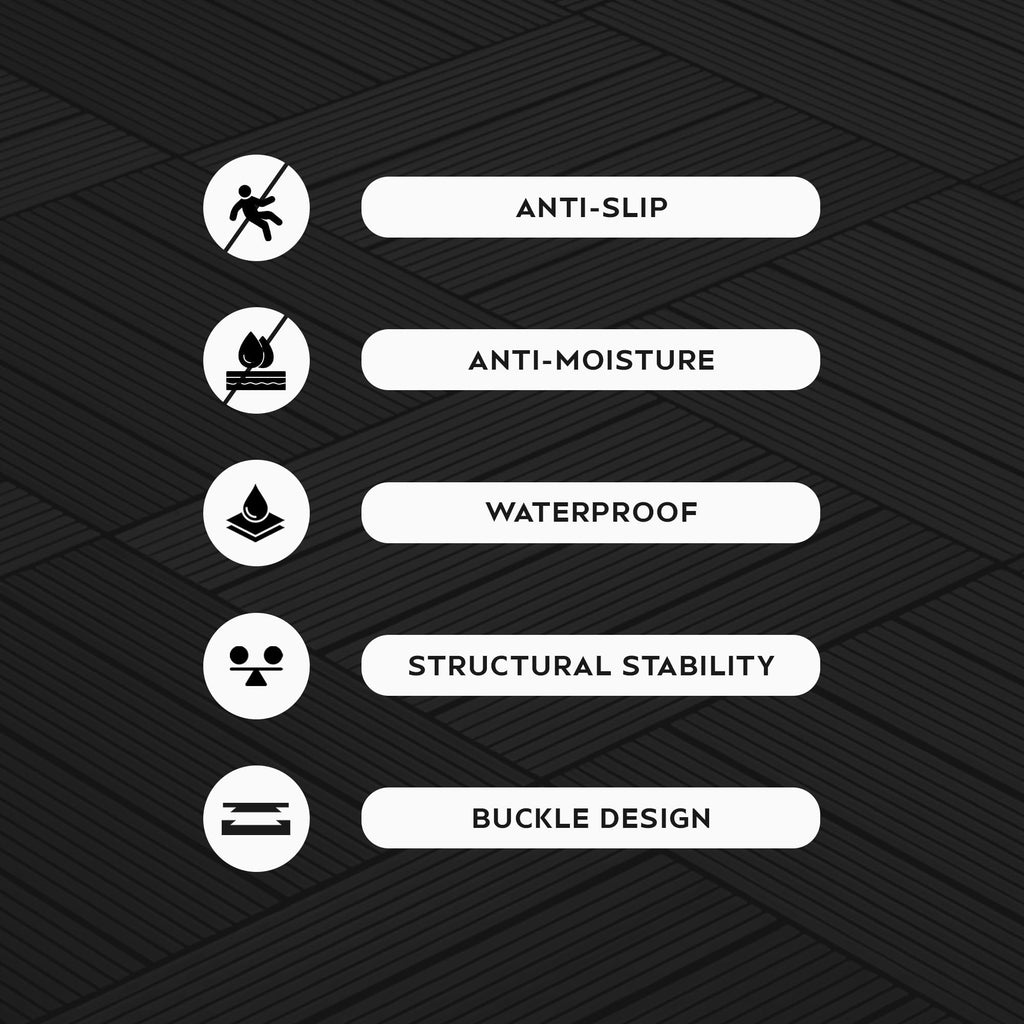 Outdoor Interlocking Deck Squares 30cm ~6363