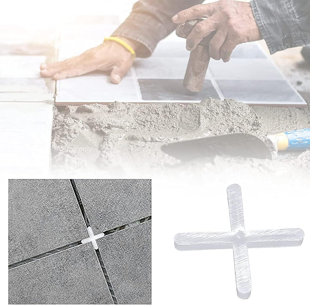 200 Slab Tile Spacers Plastic Cross Shaped ~6243