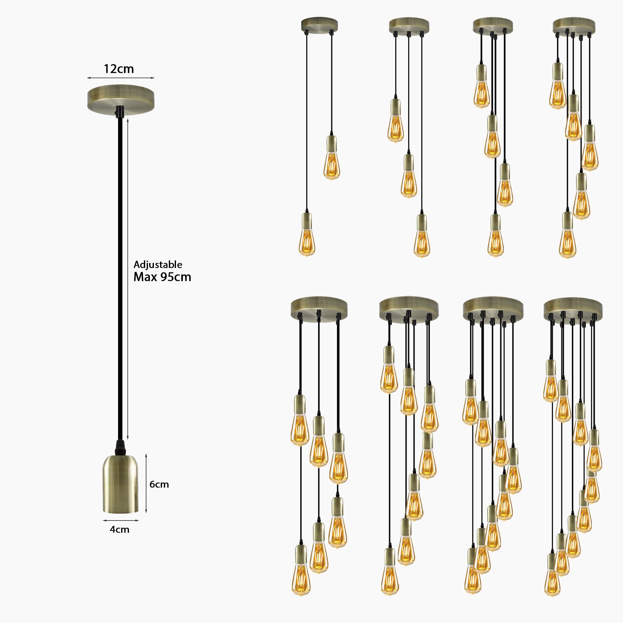 Modern Industrial Style Pendant Light Fitting ~6304