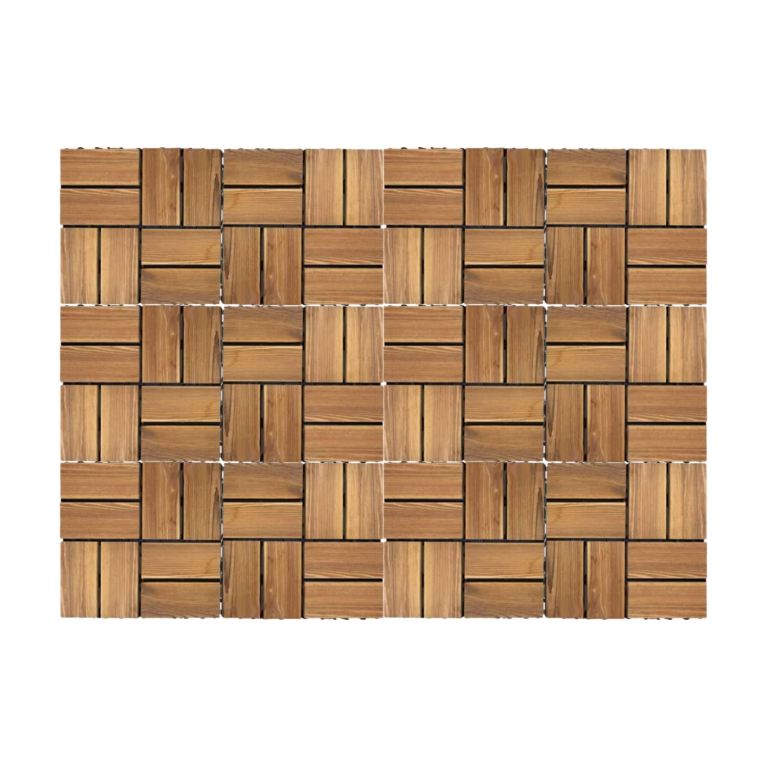 Outdoor Wooden Look Composite Decking Tiles 30cm ~6355