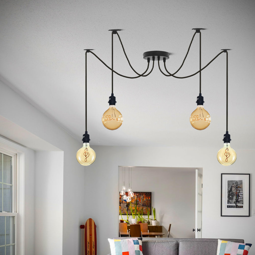 Industrial Vintage E27 Ceiling Chandelier Light ~6298