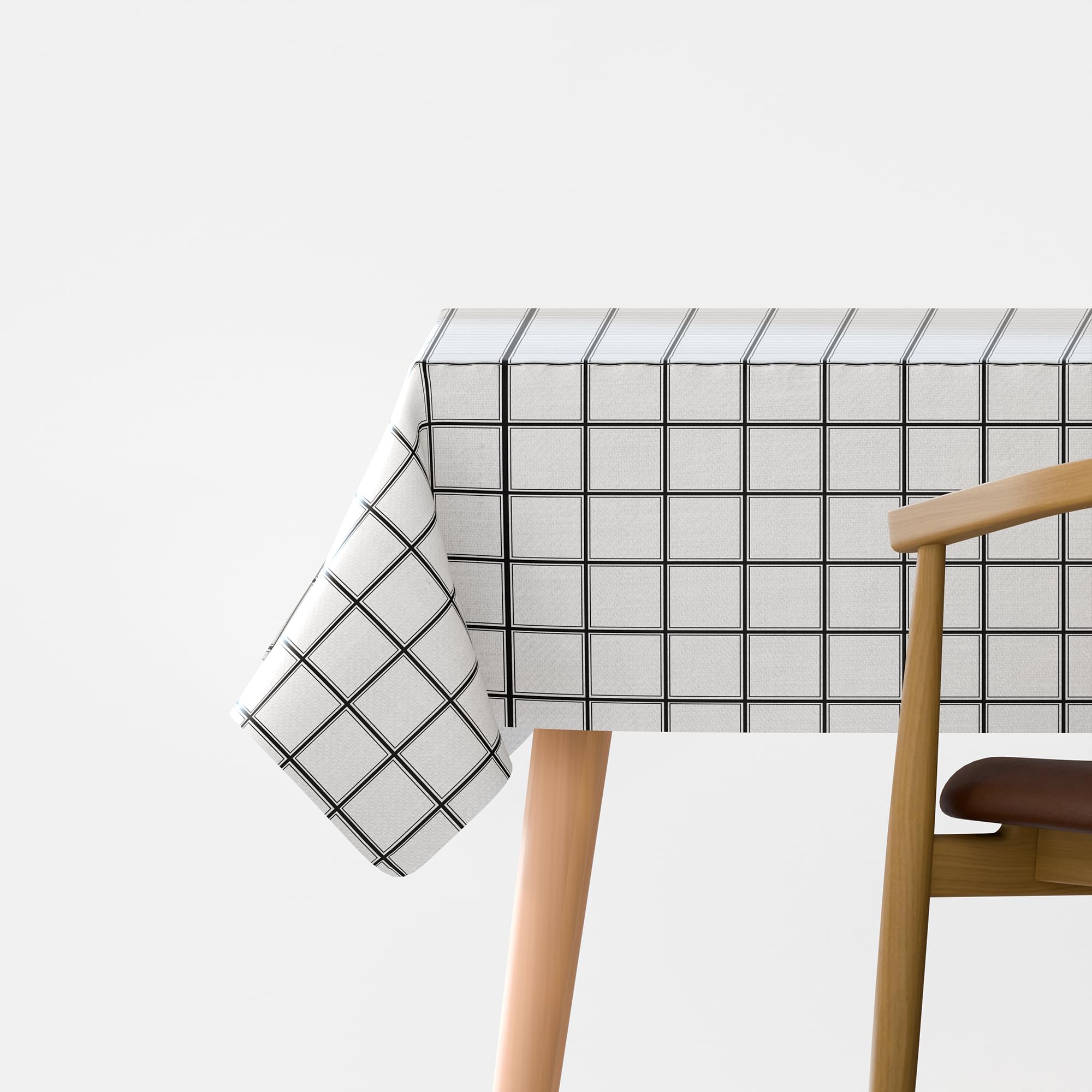 Durable Rectangular Polyester Fabric Tablecloth: Washable, Oil-Proof, Stain-Resistant Table Cover