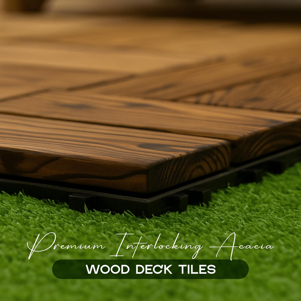 Outdoor Wooden Look Composite Decking Tiles 30cm ~6355