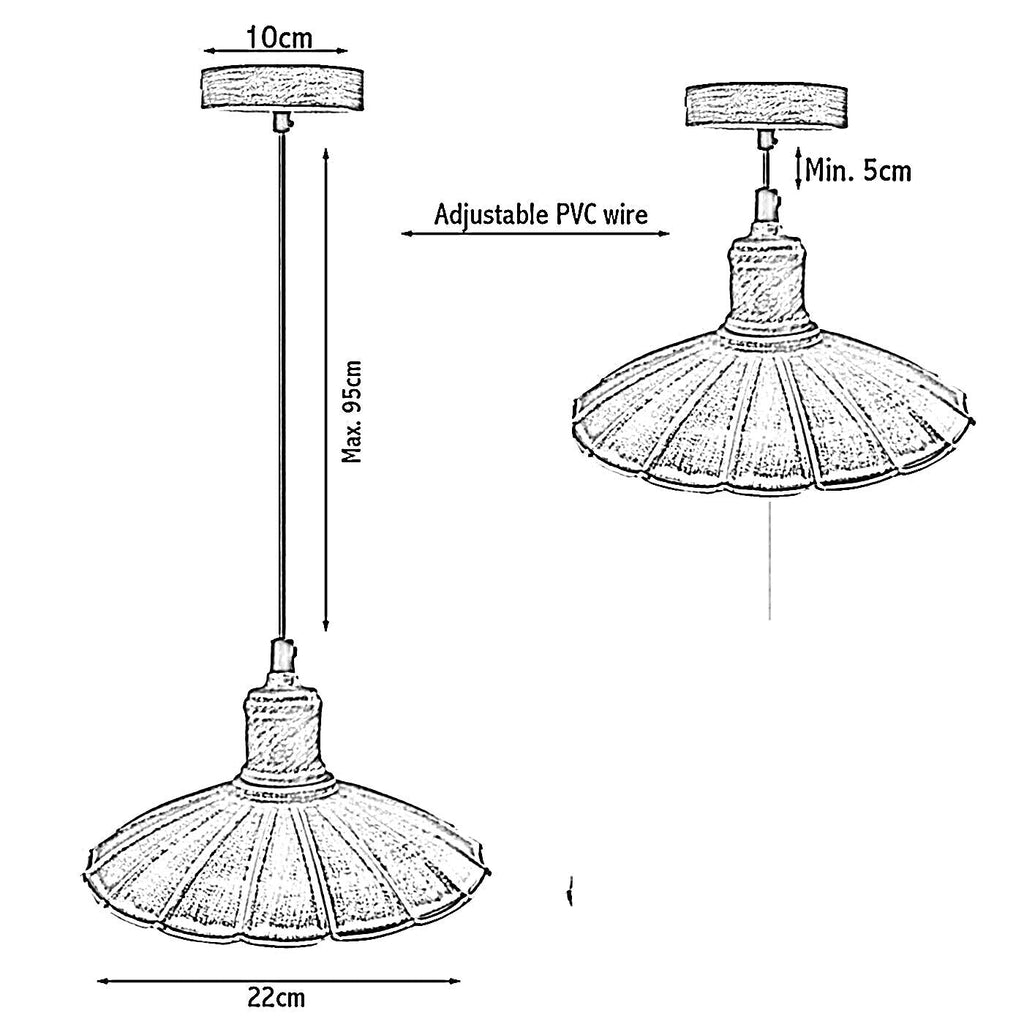 Retro Vintage Ceiling Light Fixture ~6325
