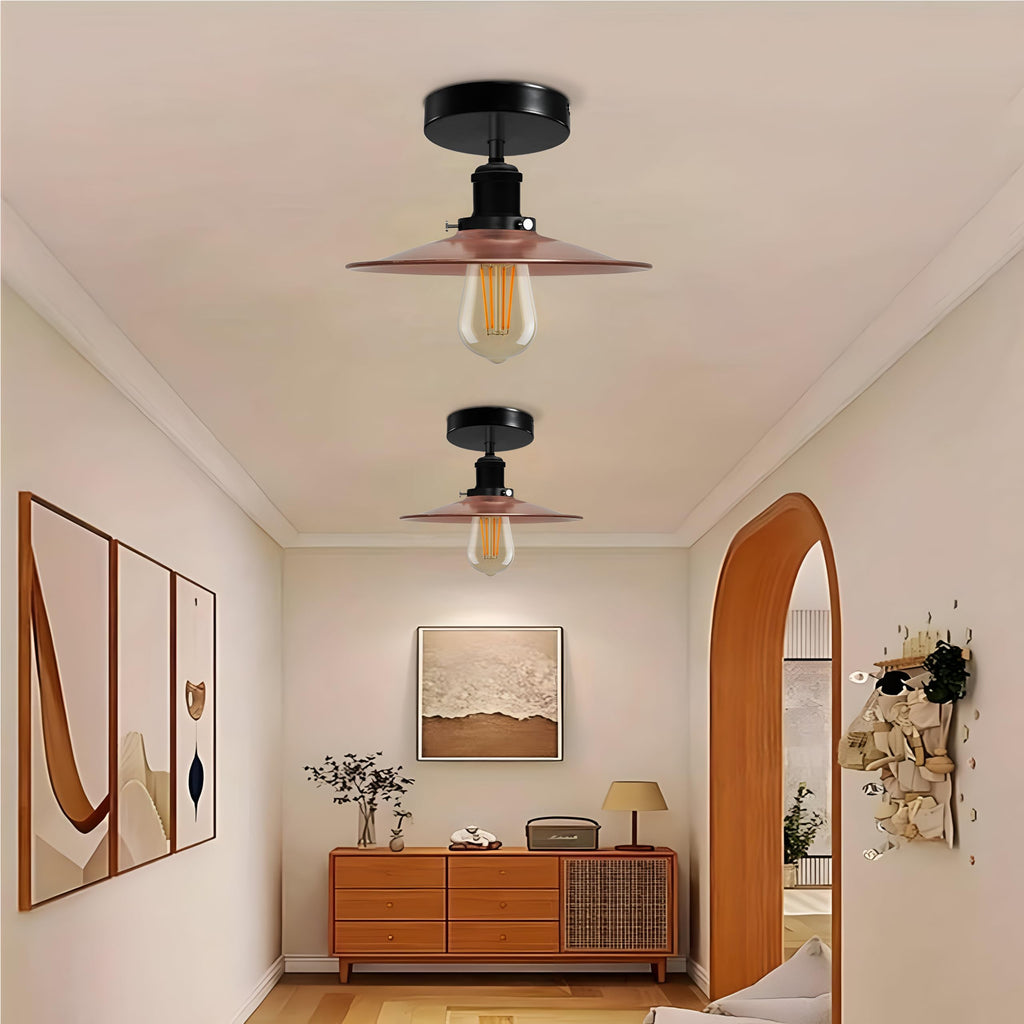 Modern Semi-Flush Mount Industrial Ceiling Light - 6267