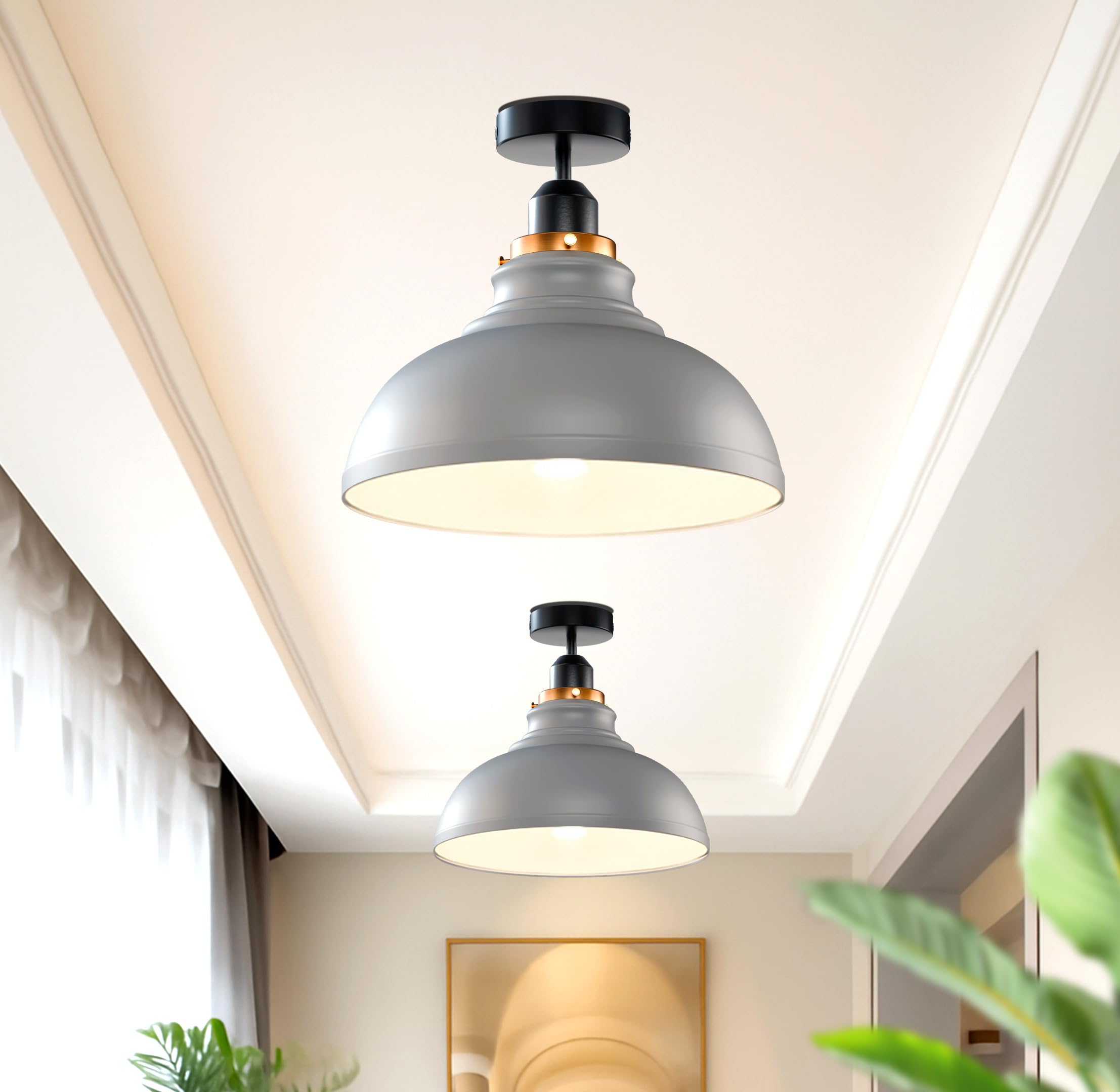 E27 Semi Flush Mount Lighting ~6167