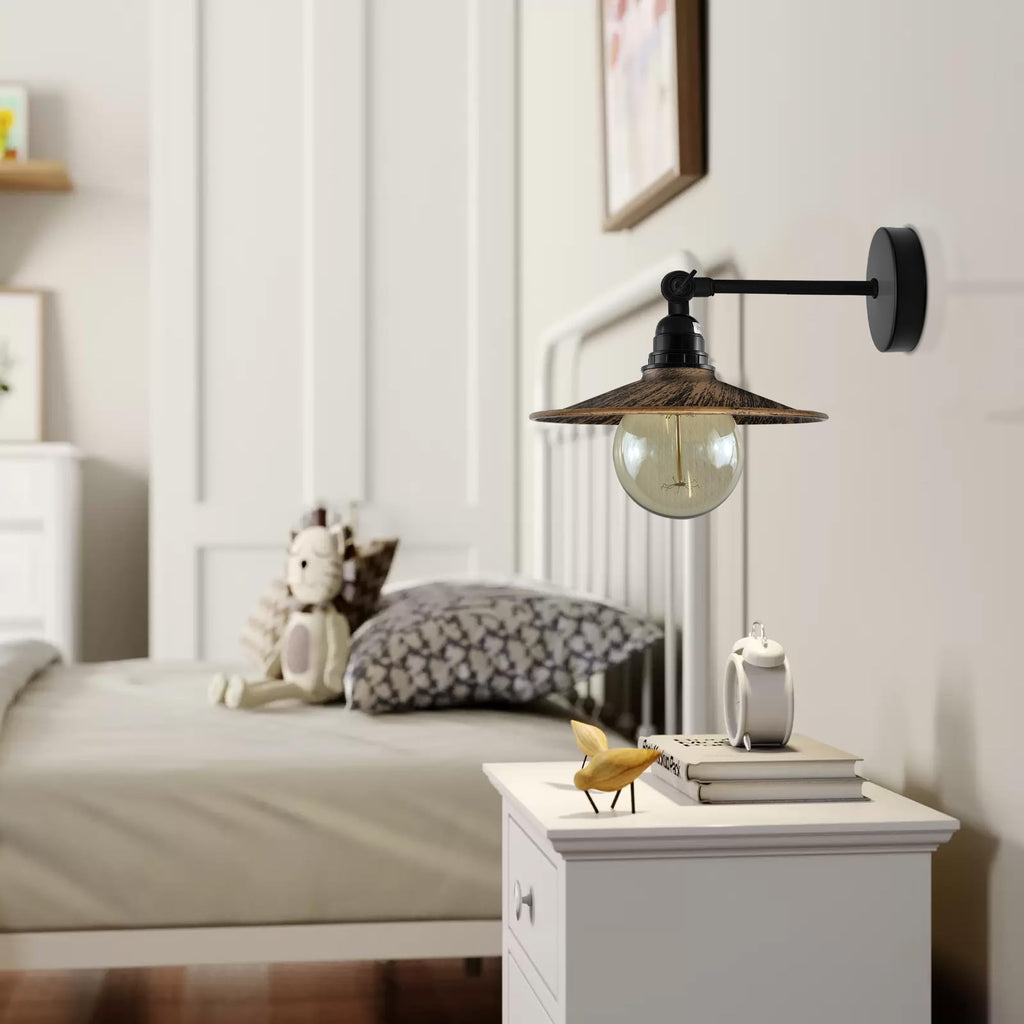 Metal Flat Shade Vintage Wall Sconce Wall Light Fixtures ~6136