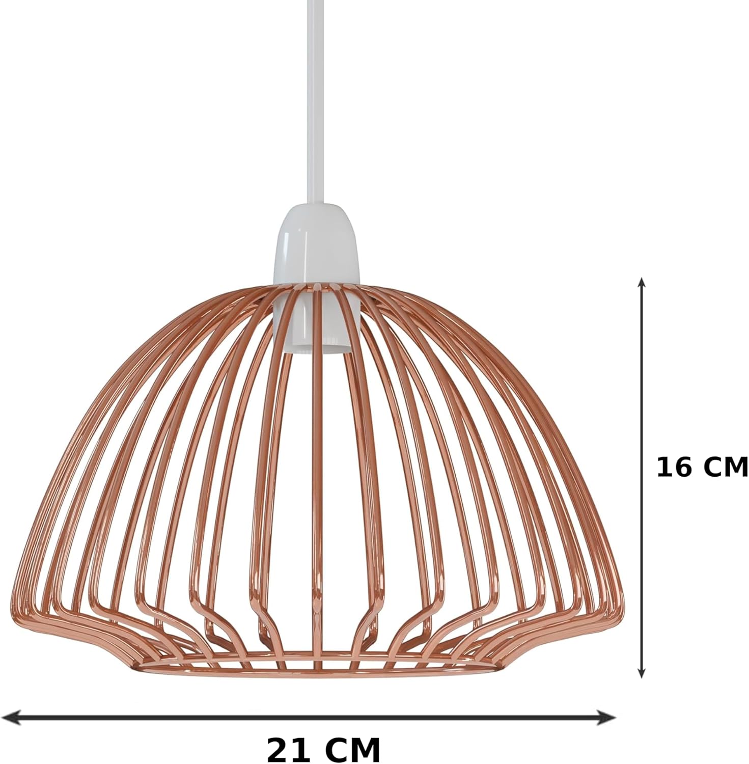 Charming Modern Metal Cage Pendant Light Shade for Ceiling Fixtures, E27 Base