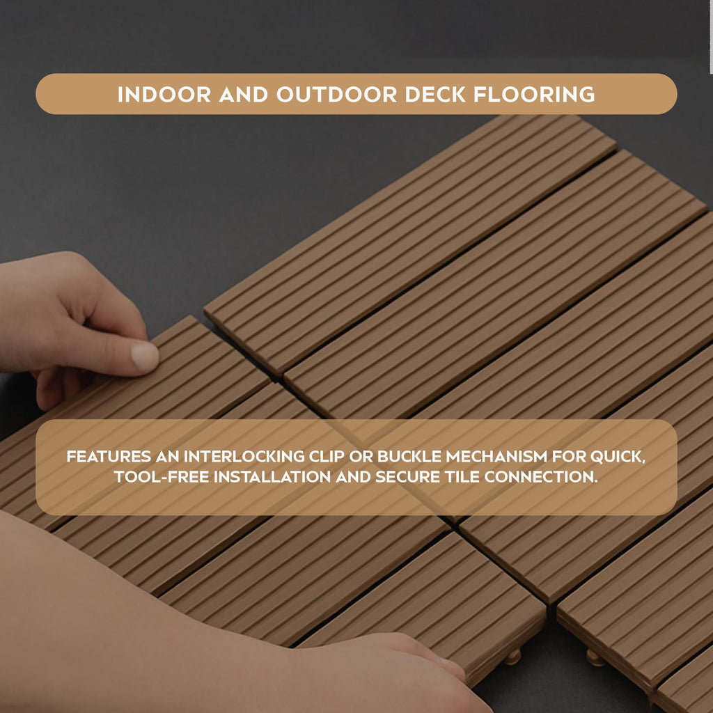 Decking Tiles Light 30cm x 30cm ~6362