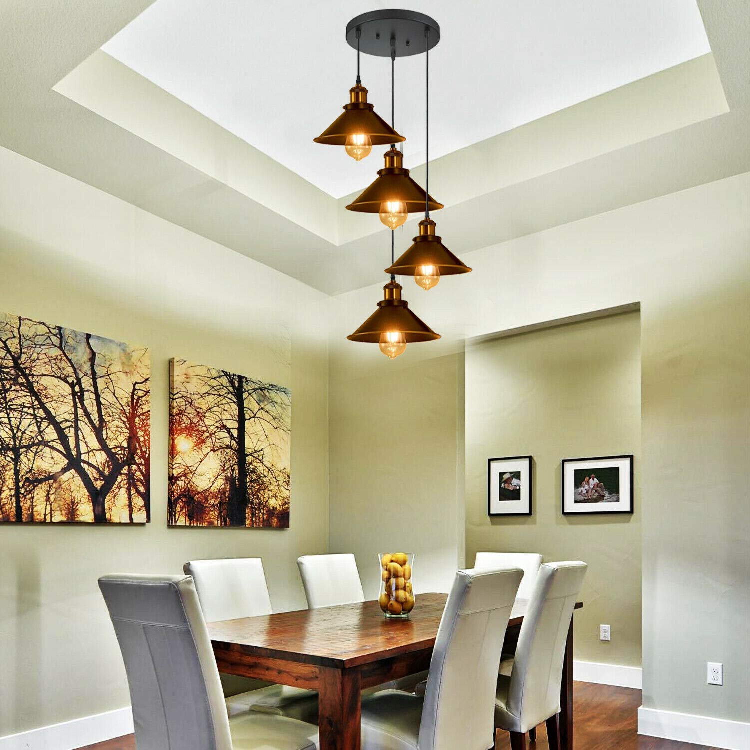 Vintage Cluster Ceiling Light Fitting ~6387