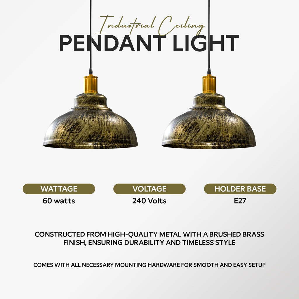 Industrial Pendant Light 29cm Metal ~6191