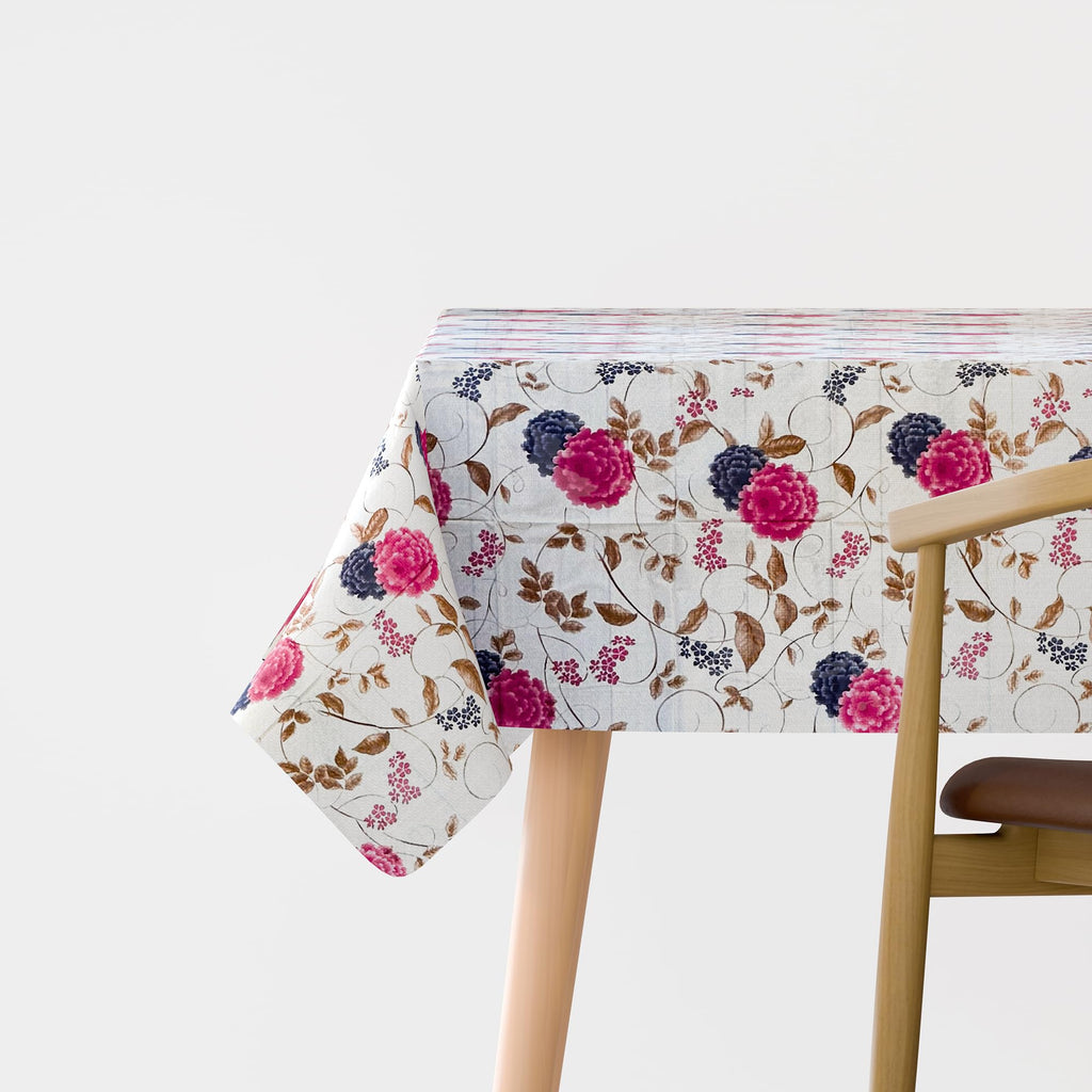 Durable Rectangular Polyester Fabric Tablecloth: Washable, Oil-Proof, Stain-Resistant Table Cover