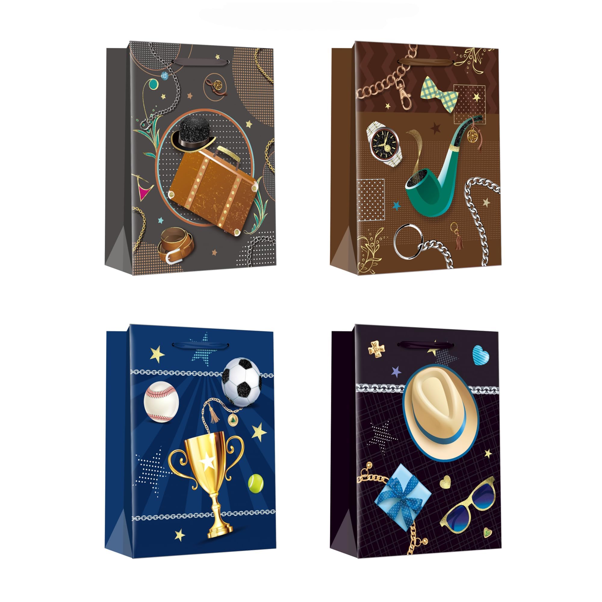 Gift Bags with Handles and Assorted Designs~6300