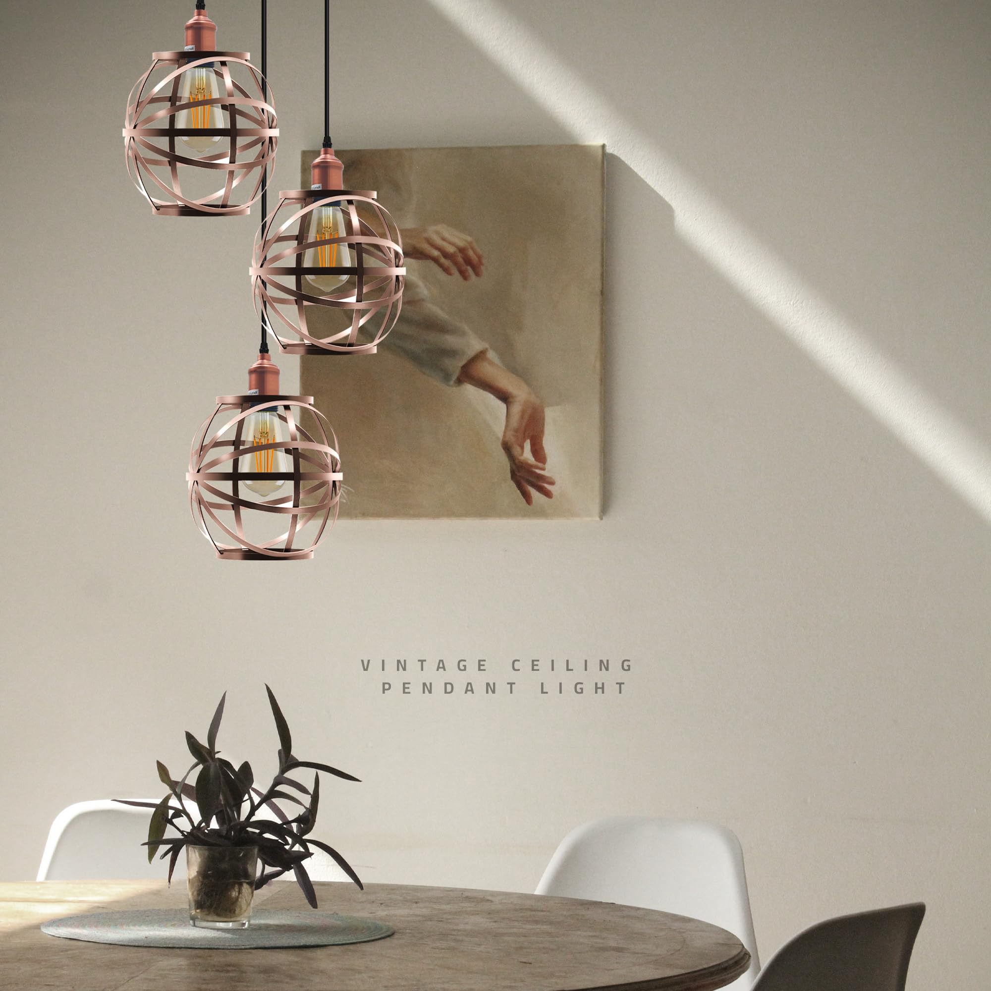 Industrial Metal Cage Pendant Light Fitting ~6353