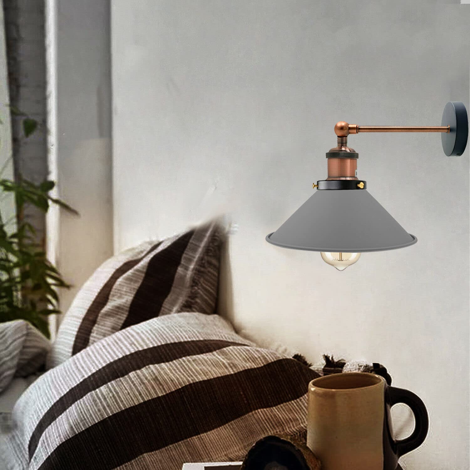 Industrial Vintage Wall Sconce with Cone Design ~6276