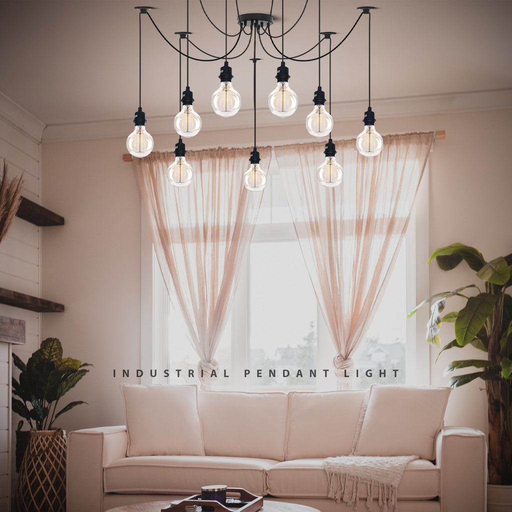 Industrial Vintage E27 Ceiling Chandelier Light ~6298