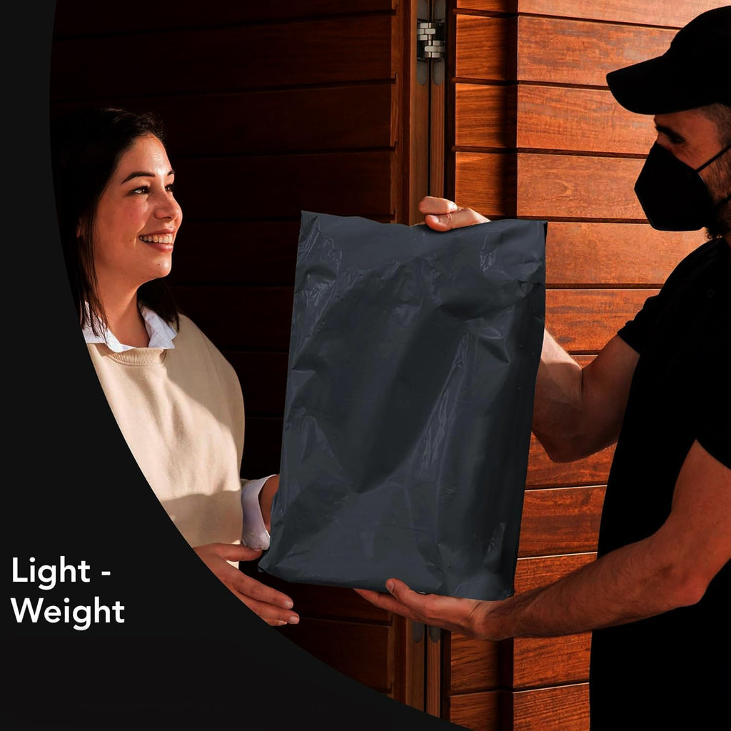 Durable Black Polyethylene Mailing Bags, Waterproof Self-Adhesive Shipping Postal Courier Bags