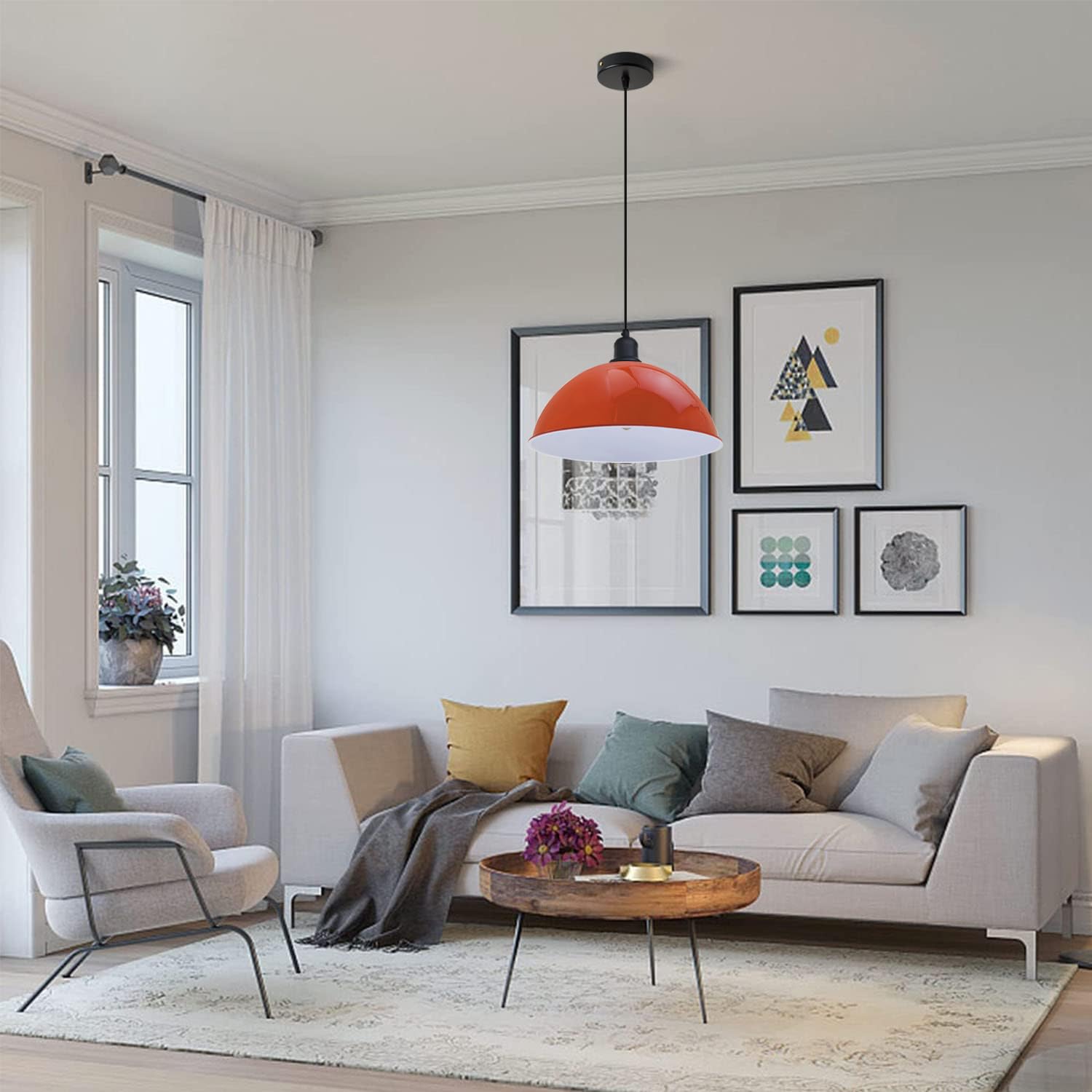 Vintage Pendant Light With E27 Holder ~6197