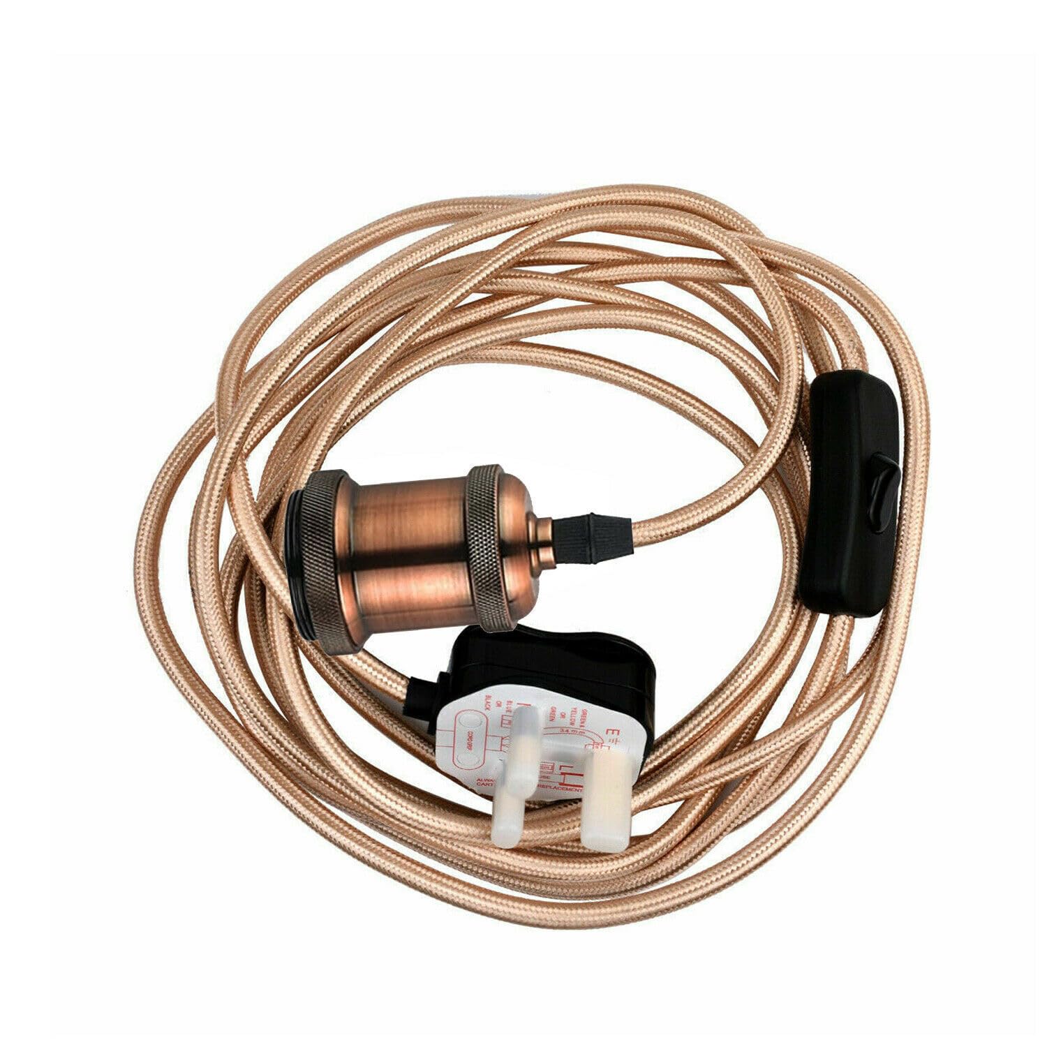 Industrial LED Pendant Light with UK Plug ~6359