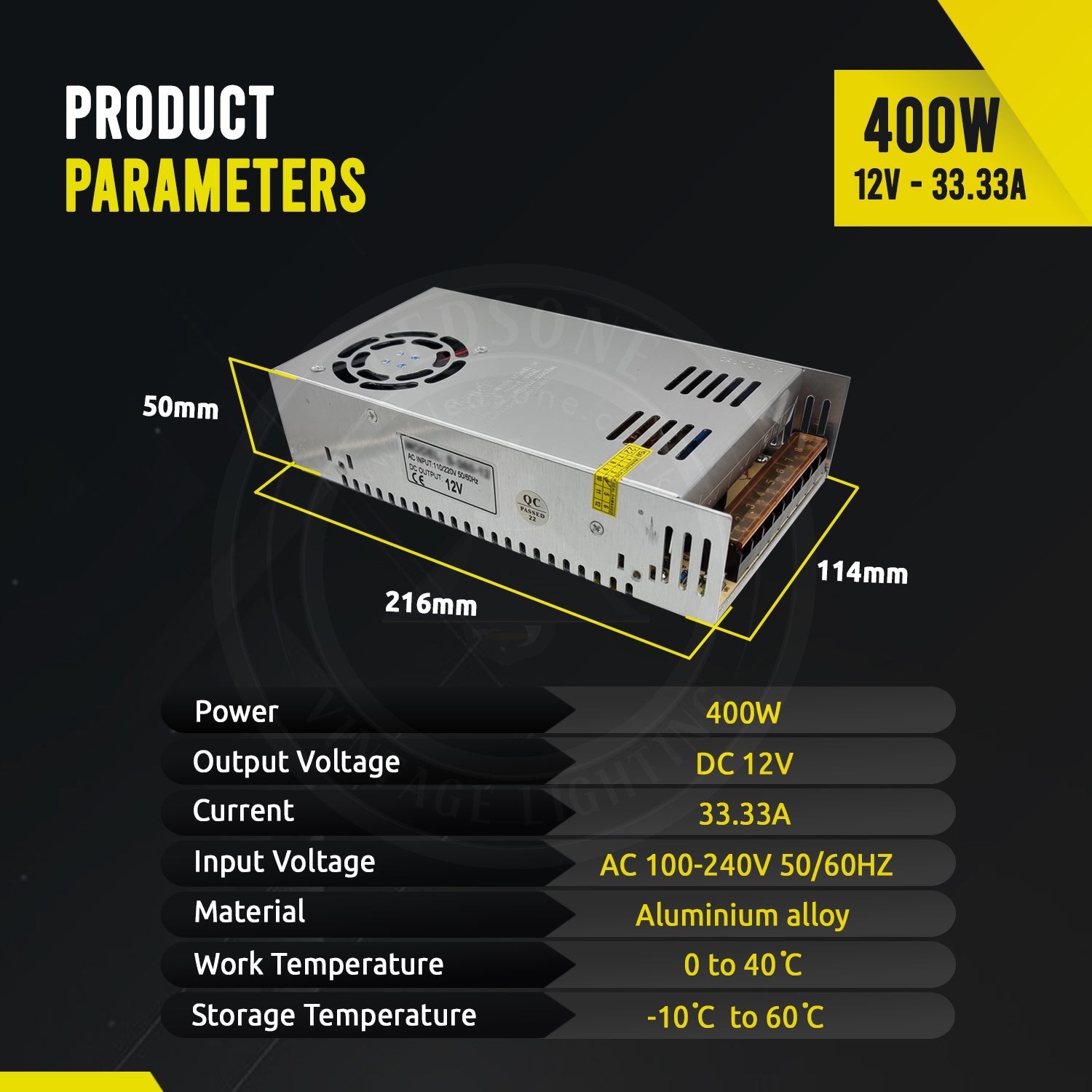 Robust 12V DC Universal Switching Power Supply Transformer for LED & CCTV