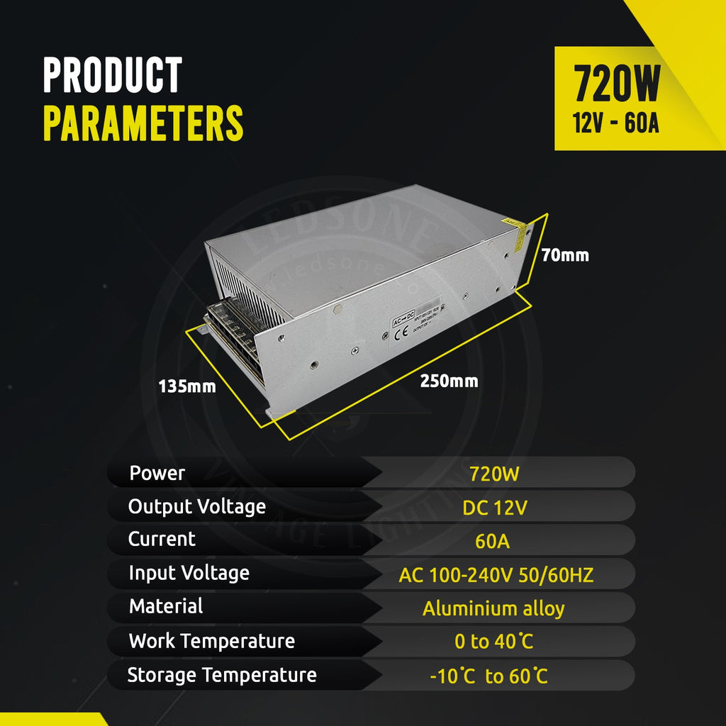 Robust 12V DC Universal Switching Power Supply Transformer for LED & CCTV