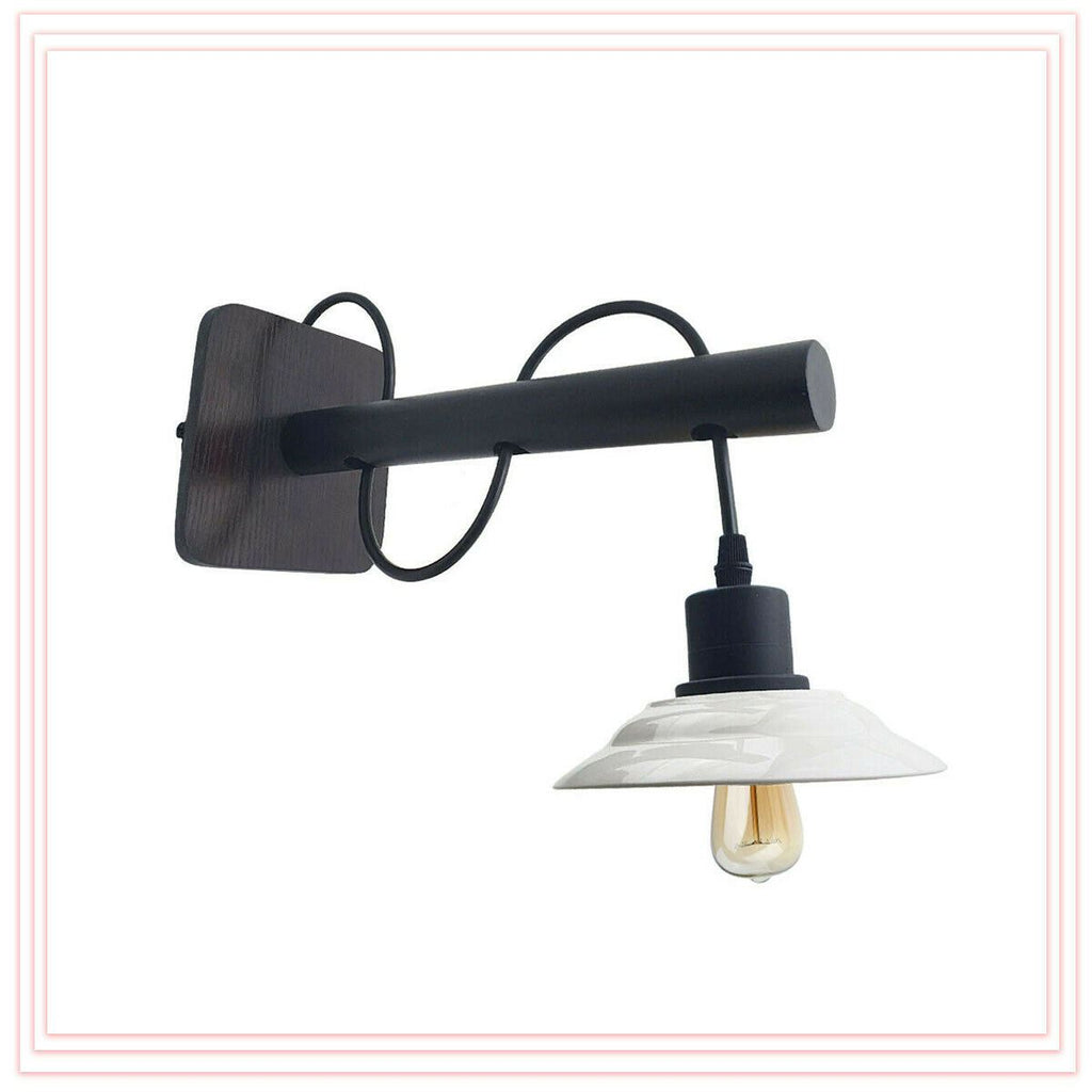 Vintage Modern White Indoor Wall Sconce E27 Lamp Light Fixture