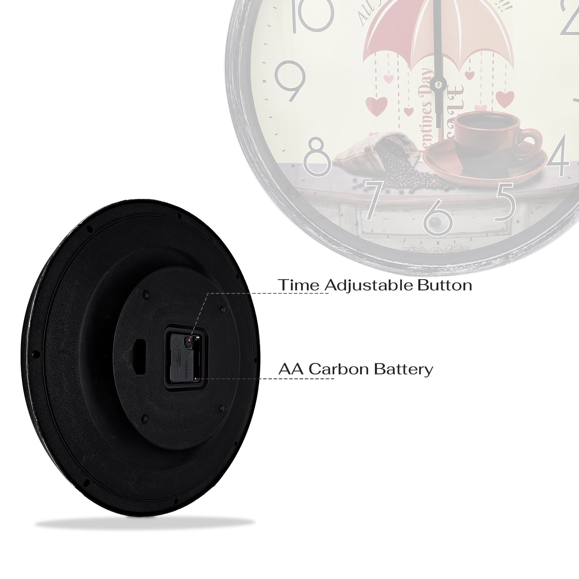 Shabby Chic Wall Clock-Vintage Style Patchwork Home Decor Design~5200