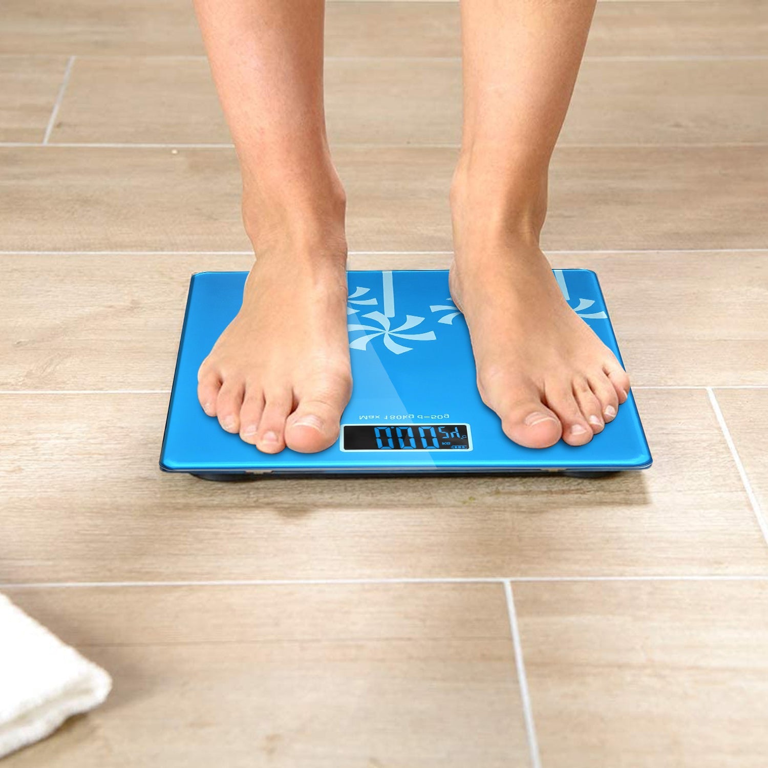 Accurate Digital Printed Glass Bathroom Scale for Stylish Weight Tracking
