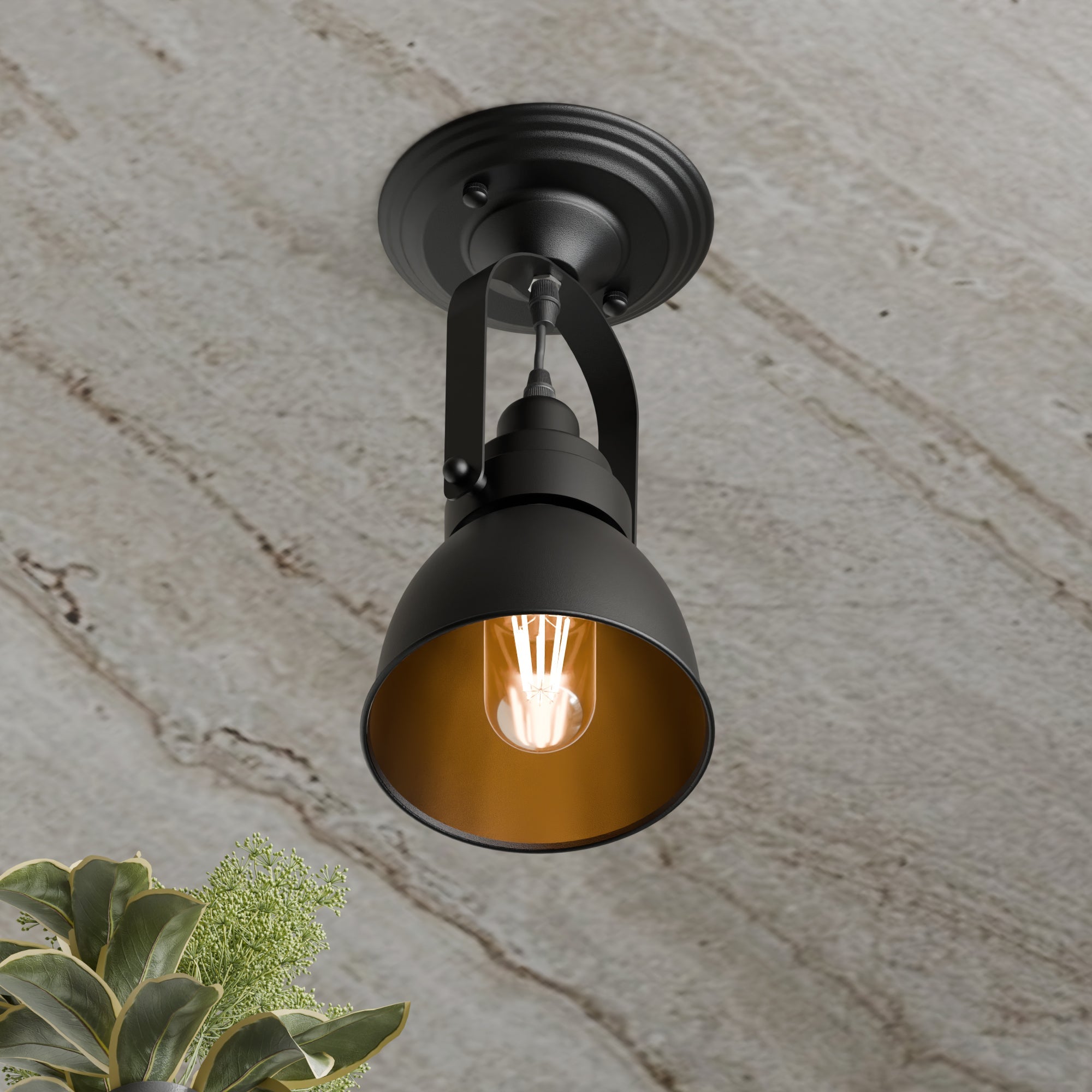 Industrial Bell Shade Dimmable Wall Sconce Light, Metal Retro Downwards Contemporary Fixture