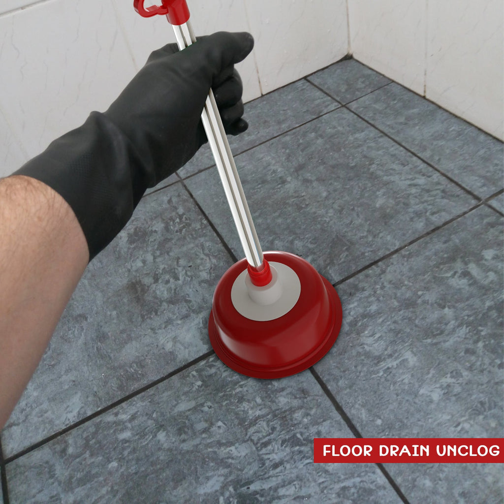 Heavy Duty Vacuum Rubber Toilet Plunger with Ergonomic Durable Handle