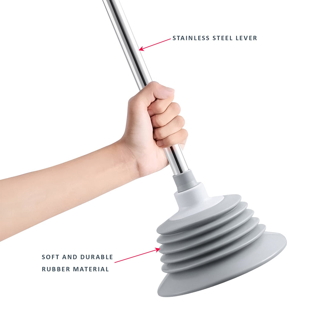 Heavy-Duty Toilet Plunger: Powerful Drain Unblocker for Sinks, Showers, Bathtubs