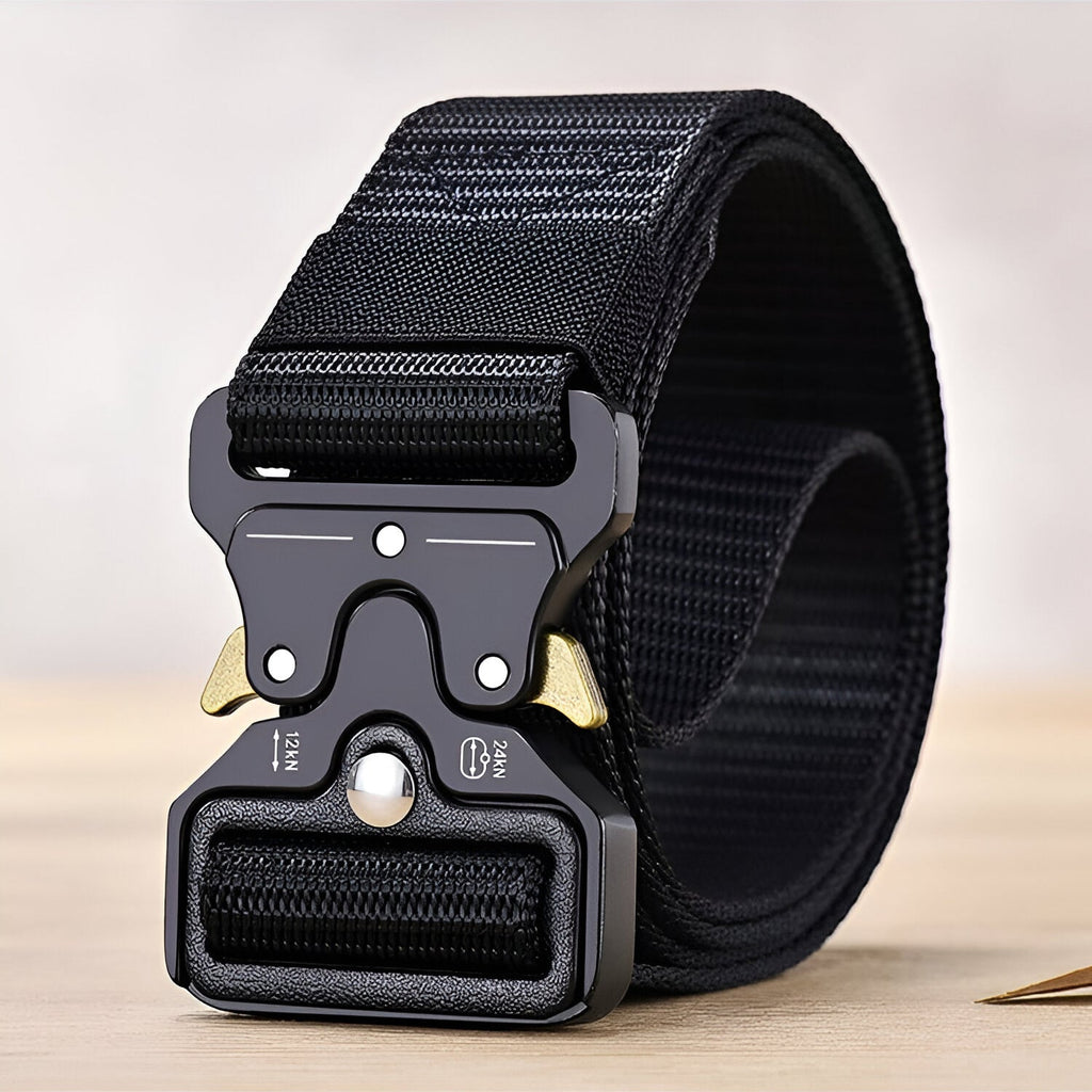 Men's Fabric Trim Adjustable Buckle Dress Belt 2-Pack for Casuals