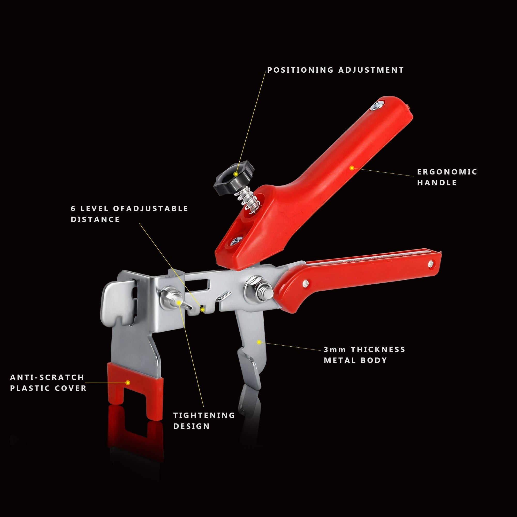 Precision Tile Leveling System Pliers for Flat Professional Floor Installation
