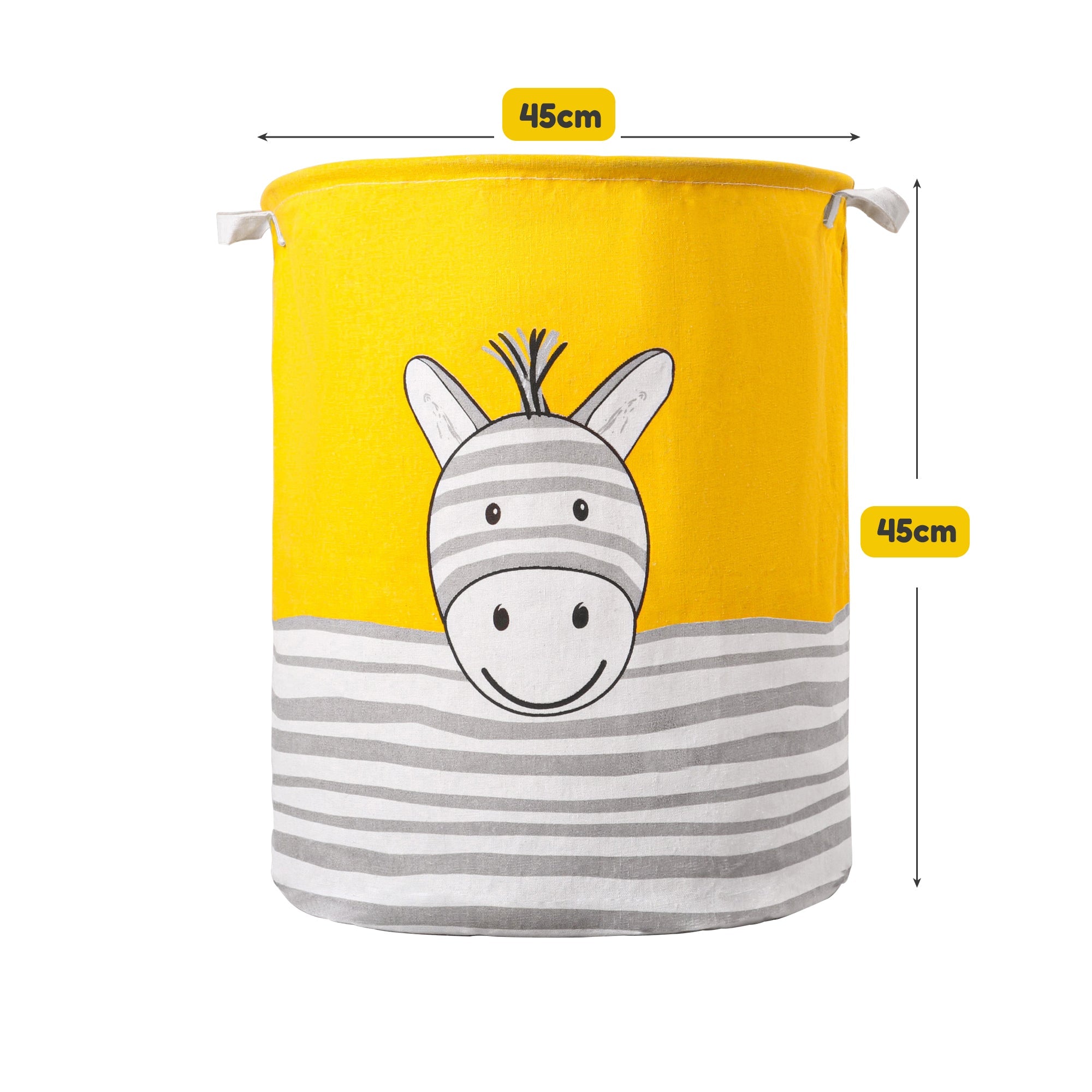 2-Pack Kids' Collapsible Cotton Laundry Baskets with Lid, Waterproof Interior