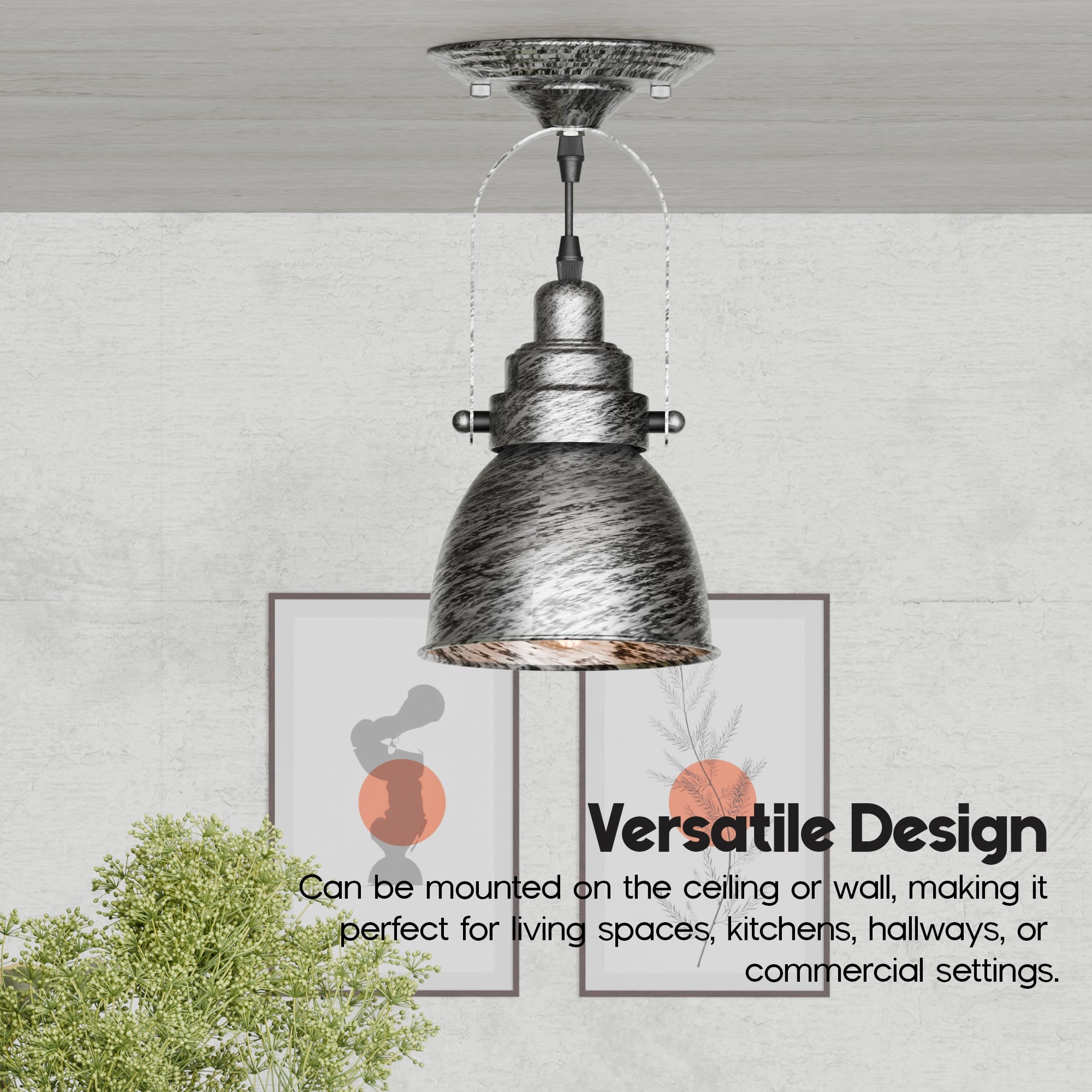 Industrial Bell Shade Dimmable Wall Sconce Light, Metal Retro Downwards Contemporary Fixture