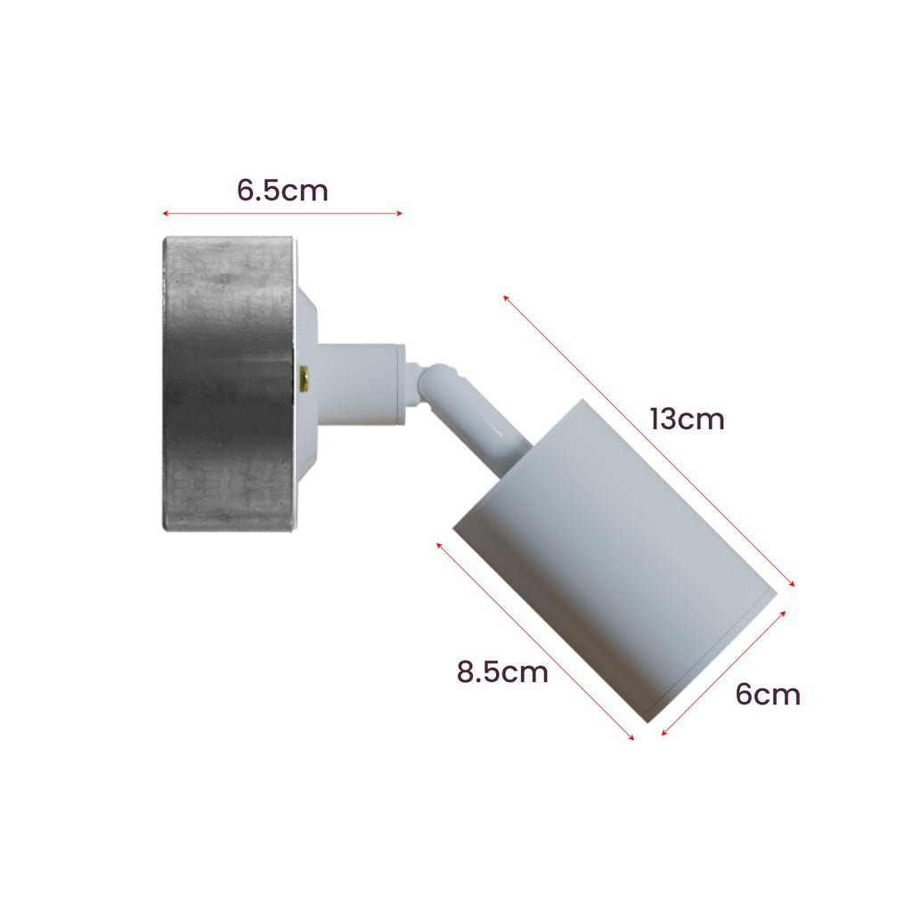 Adjustable Metal GU10 Wall Spotlight for 20mm Conduit System Industrial Lighting