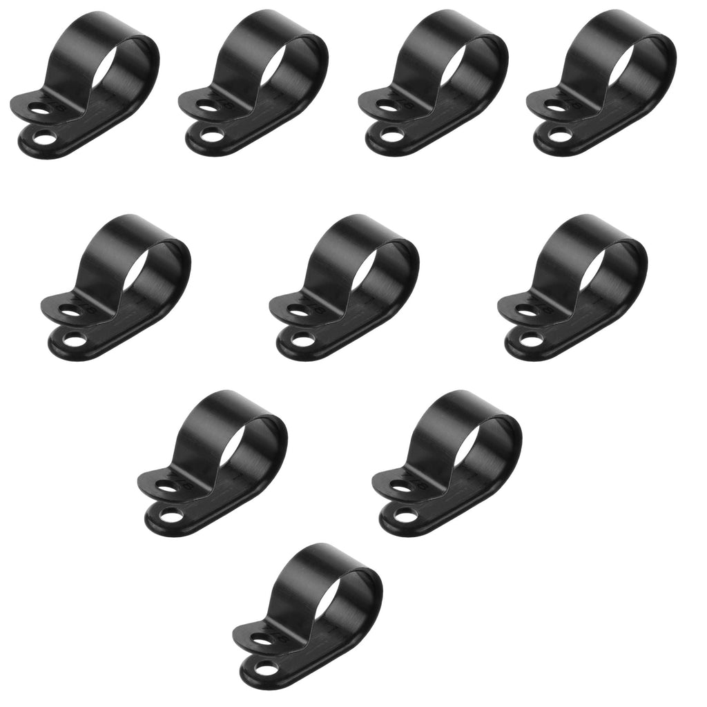 Black Plastic P Clips Clamp Fasteners for Cable Conduit ~ 5997