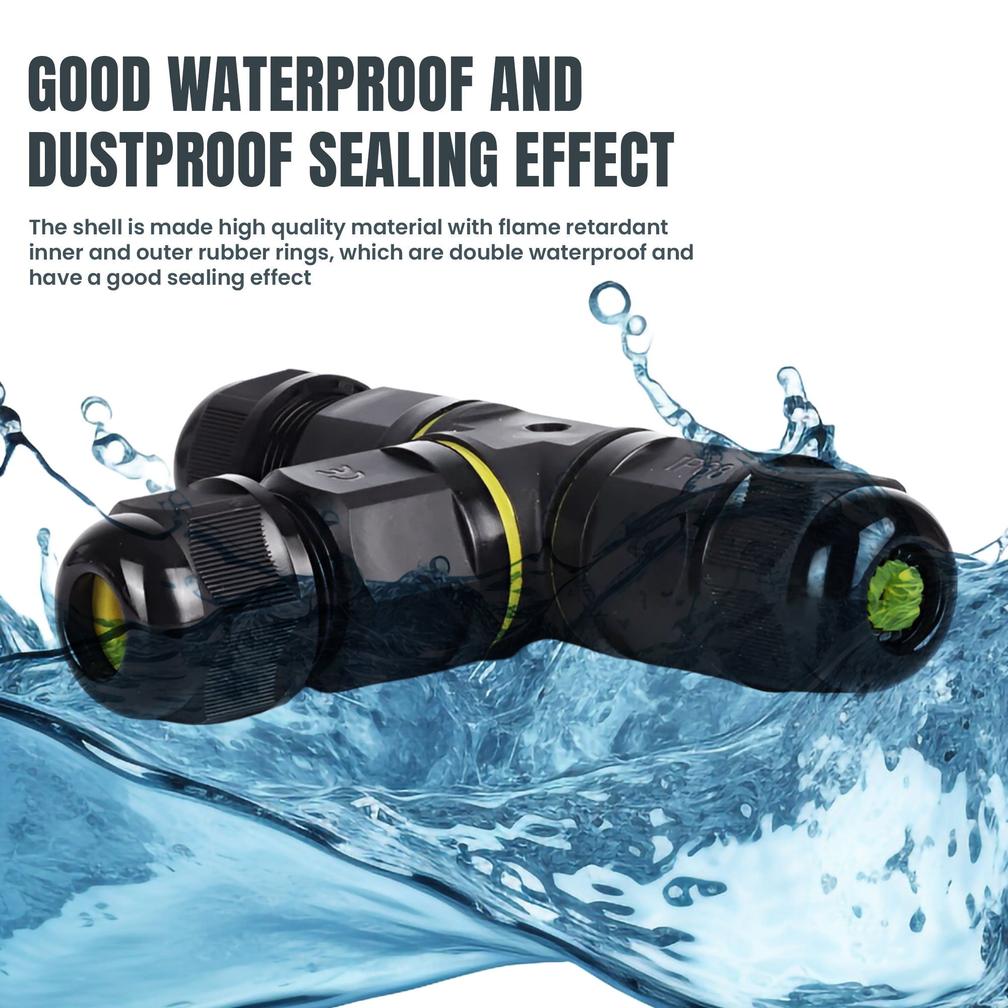 IP68 Waterproof Electrical Junction Box Cable Connector: Secure Outdoor Wire & Lighting