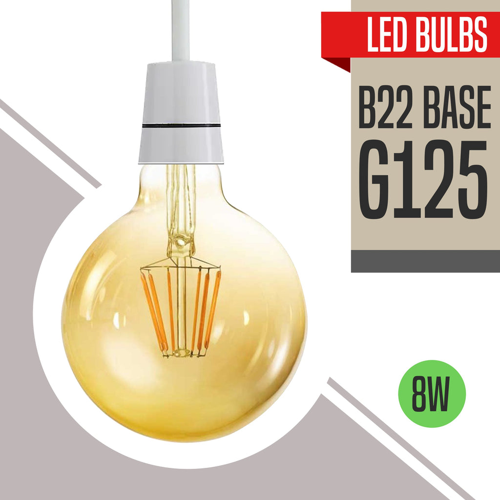 Vintage Edison LED B22 Dimmable Filament Bulb - Energy Saving Amber Glass